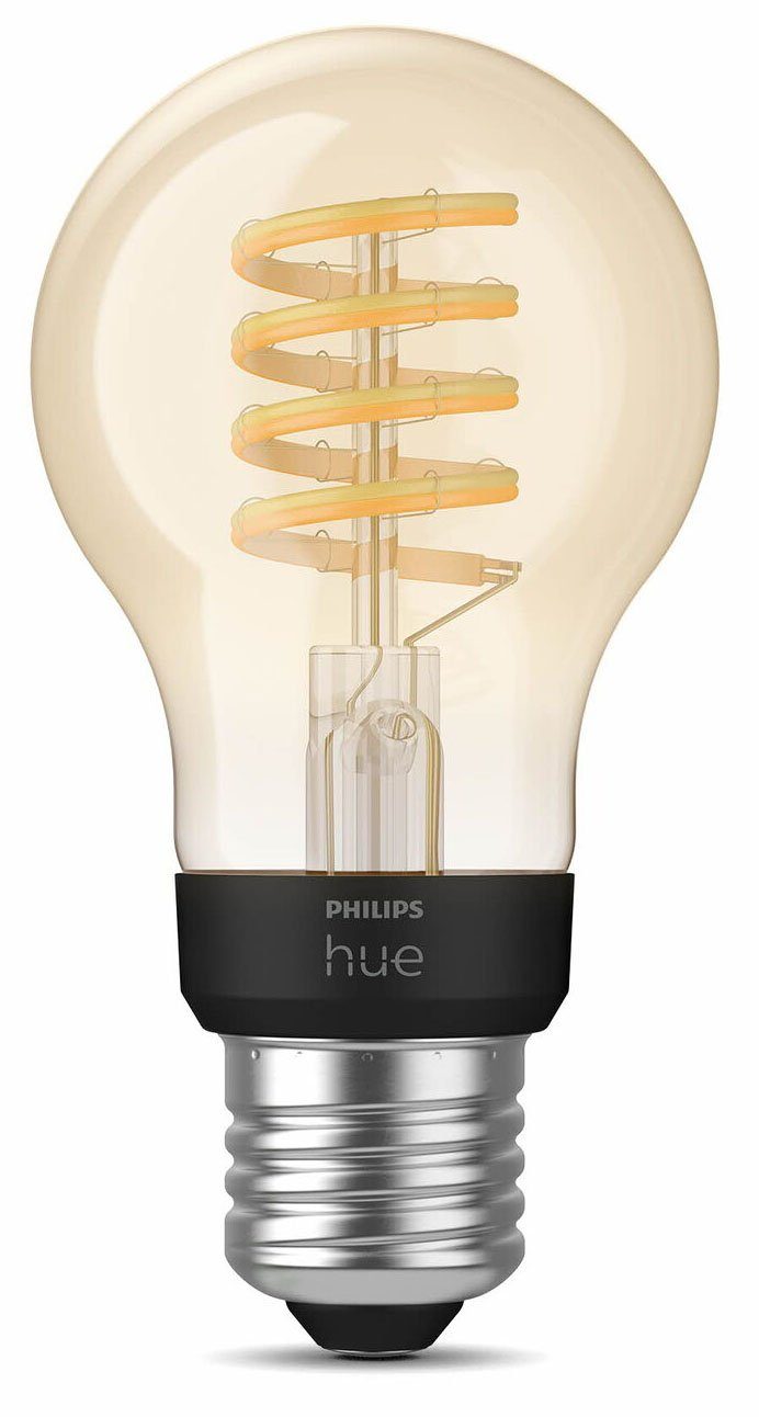 Ambiance 1 White bis Philips Hue 300lm, Warmweiß, warmweiß Einzelpack CCT-Farbtemperatursteuerung E27 - St., E27, tageslichtweiß LED-Filament Filament