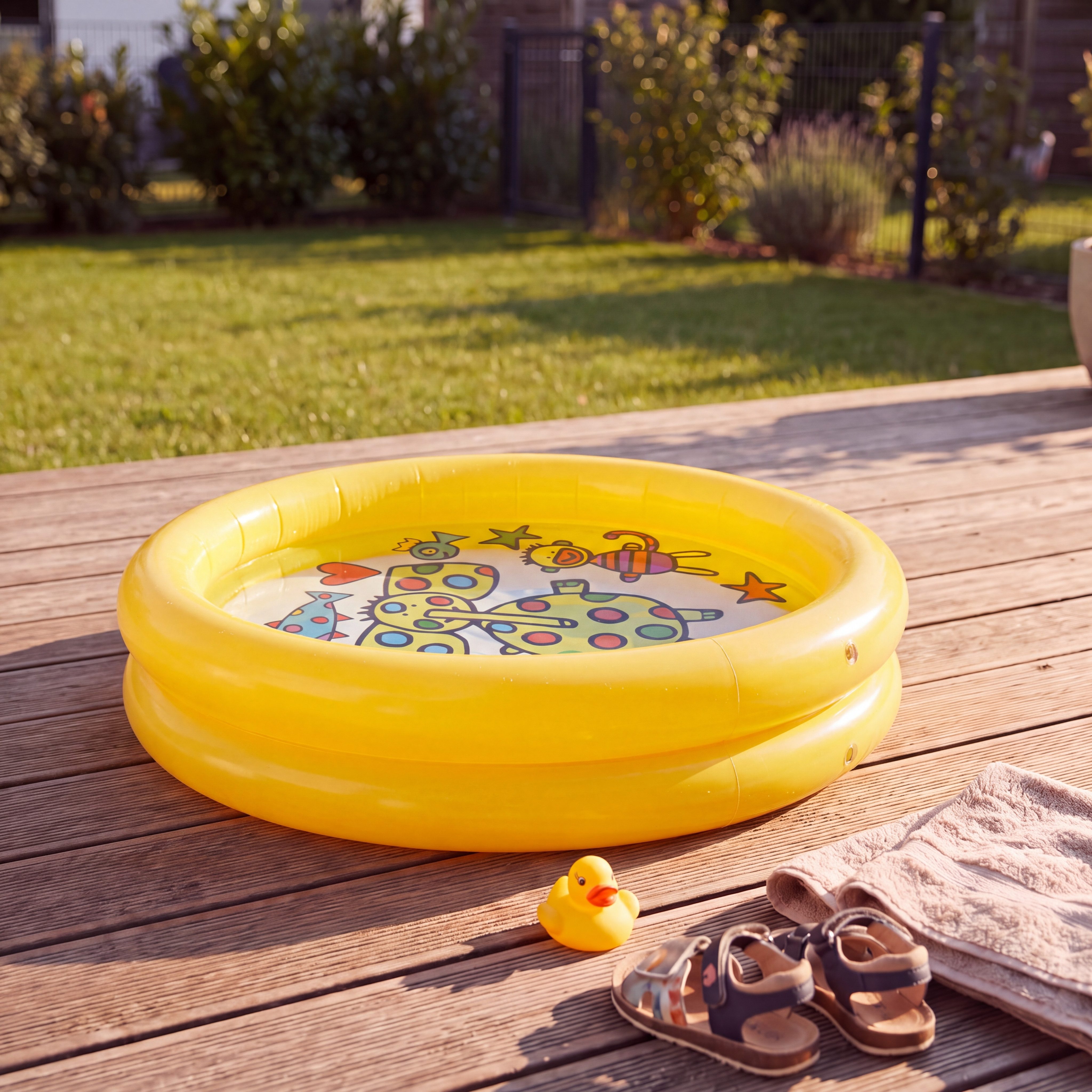 SunClub Planschbecken Kinderpool 61x12,5 cm, (Einzelpack, 1-tlg., aufblasbares Kinderbecken), Baby Planschbecken mit Tiermotiv – Bild 3 von 5