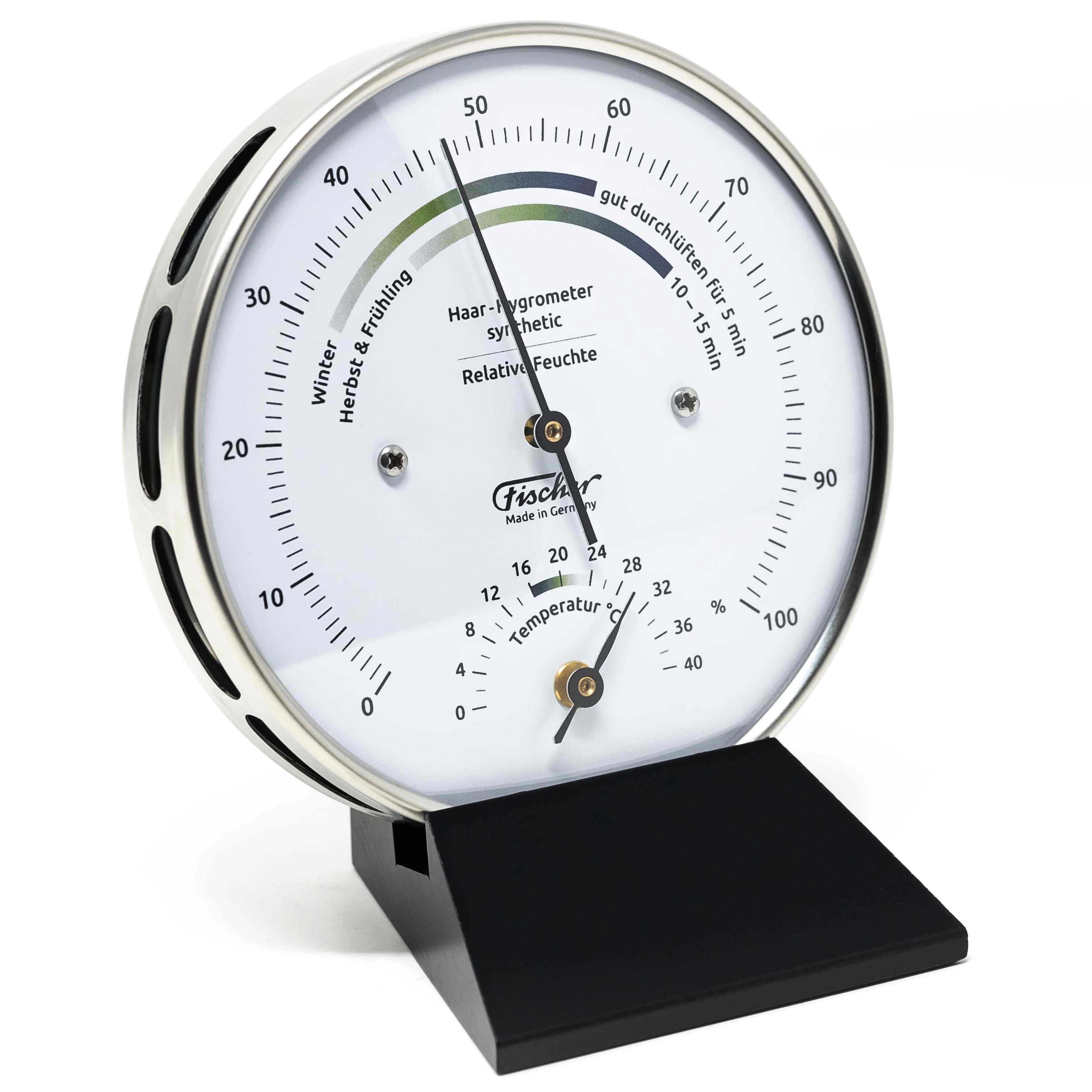 Klimamesser Fischer 122.01HT Wohnklima-Hygrometer mit Thermometer Made in Germany