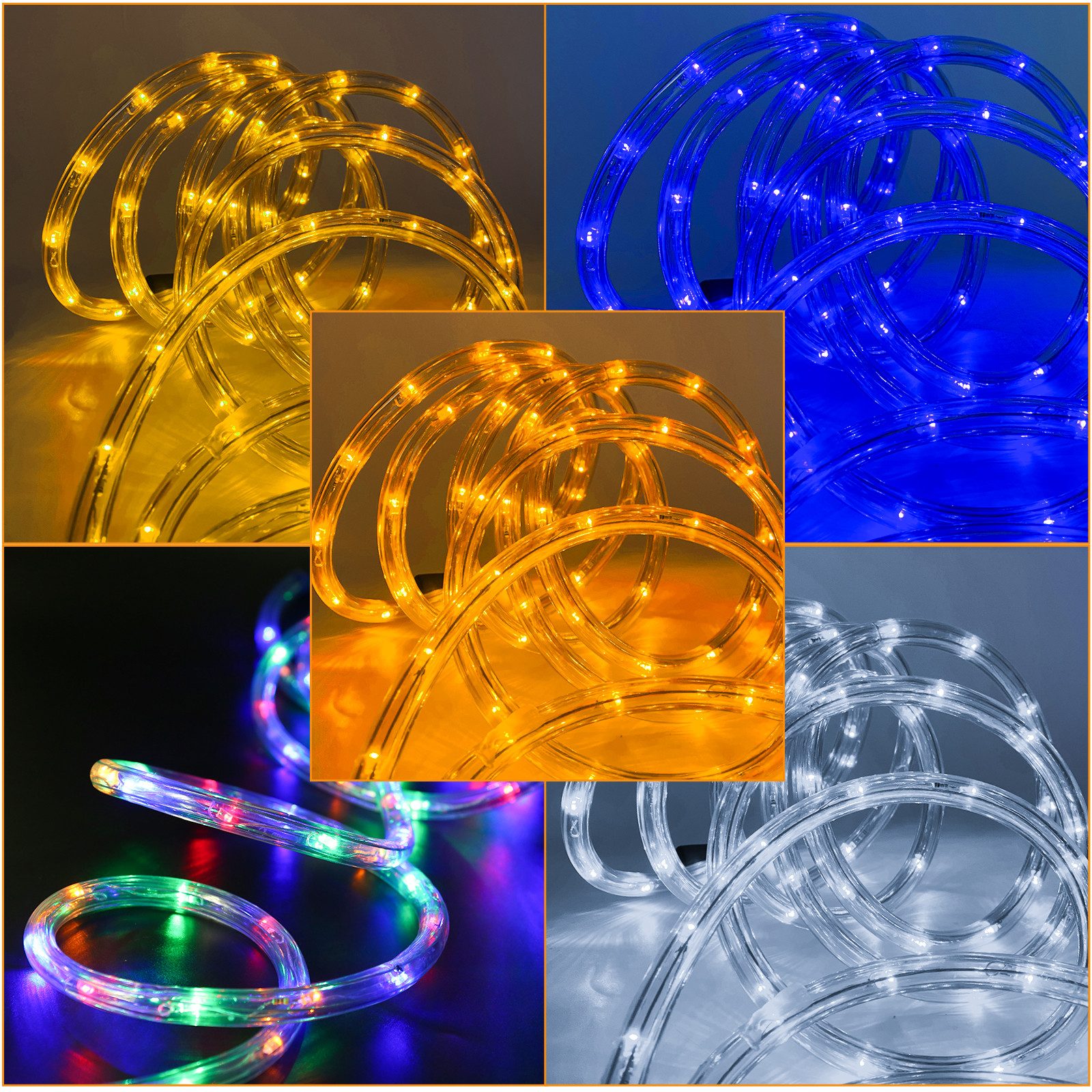 Clanmacy Lichterschlauch 10-50M lichtschlauch LEDs Beleuchtung Kaltweiß Par günstig online kaufen