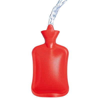LifeMed Wärmflasche Wärmflasche 2 Liter Rot 31,5x18,5cm