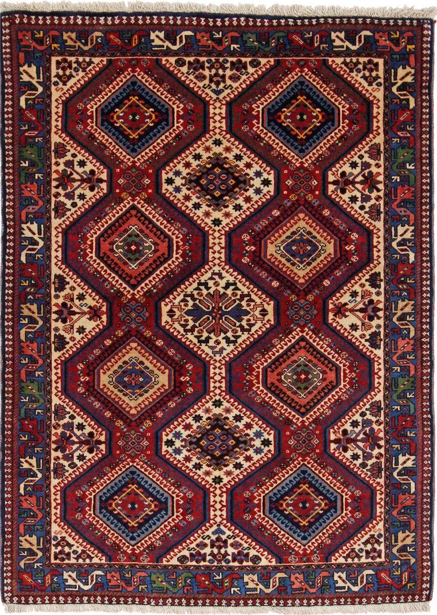 Orientteppich Yalameh Aliabad 106x144 Handgeknüpfter Orientteppich / Perserteppich, Nain Trading, rechteckig, Höhe: 12 mm