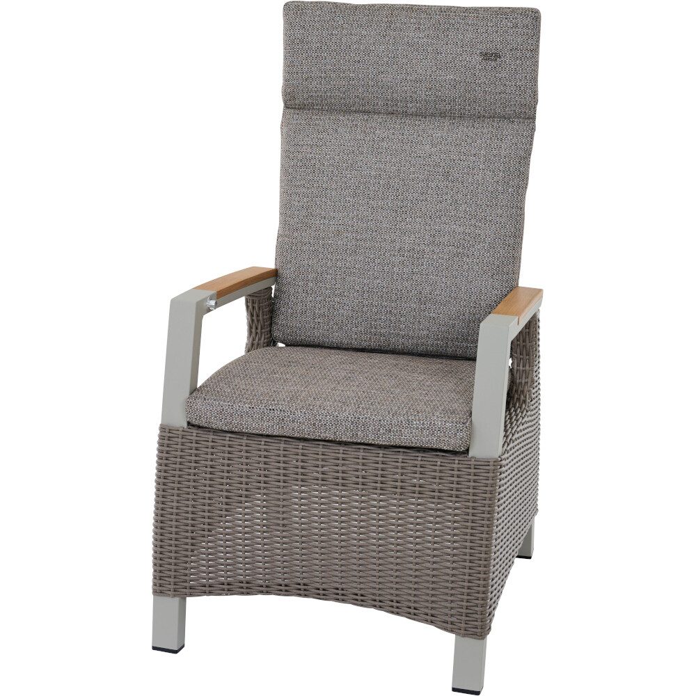 Siena Garden Gartensessel Corido Move Sessel / taupe / Aluminium / Teak / inkl. Auflage
