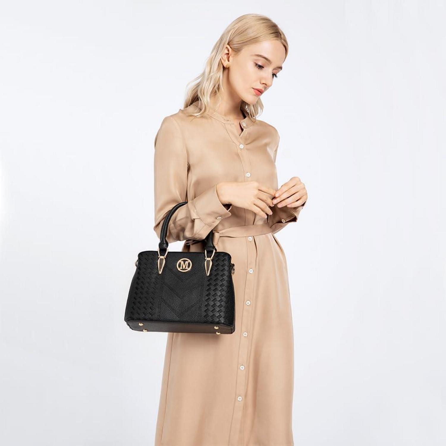 LuxusKollektion Handtasche Damen Handtasche Lychee Muster Mittelgroß Schultertasche Elegante
