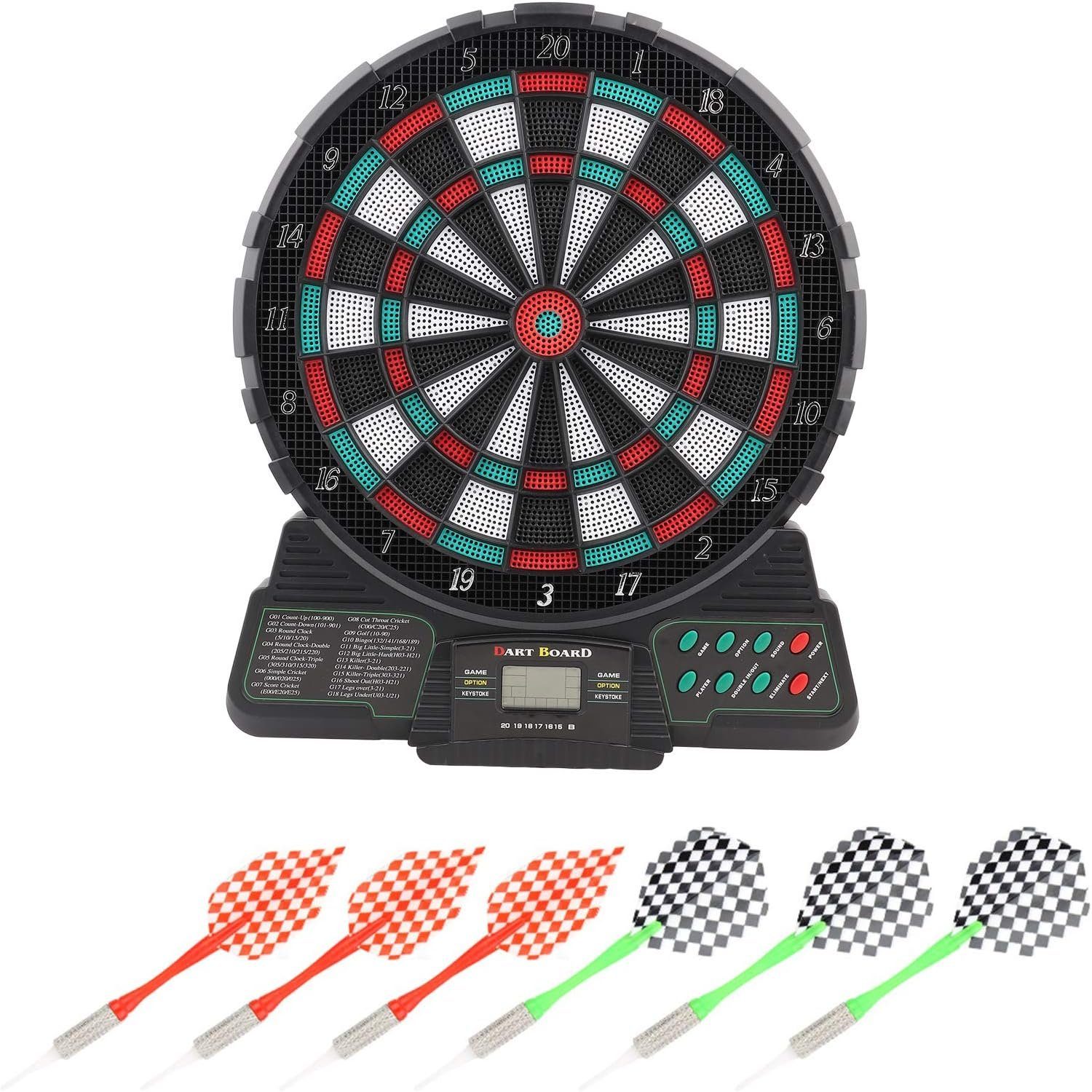 Dartscheibe Elektronische Dartscheibe Dartboard mit 6 Darts, Automatic Scoring