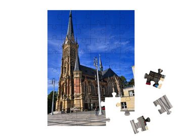 puzzleYOU Puzzle Petrikirche, Chemnitz, Deutschland, 48 Puzzleteile, puzzleYOU-Kollektionen Chemnitz