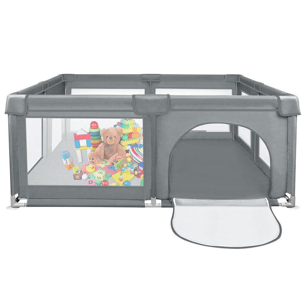 JEOBEST Детские манежи Laufstall Baby Bällebad Baby Детские манежи 120 x 120 x 66cm, Baby Krabbelgitter mit atmungsaktivem Netz, 50 Ozeanbälle