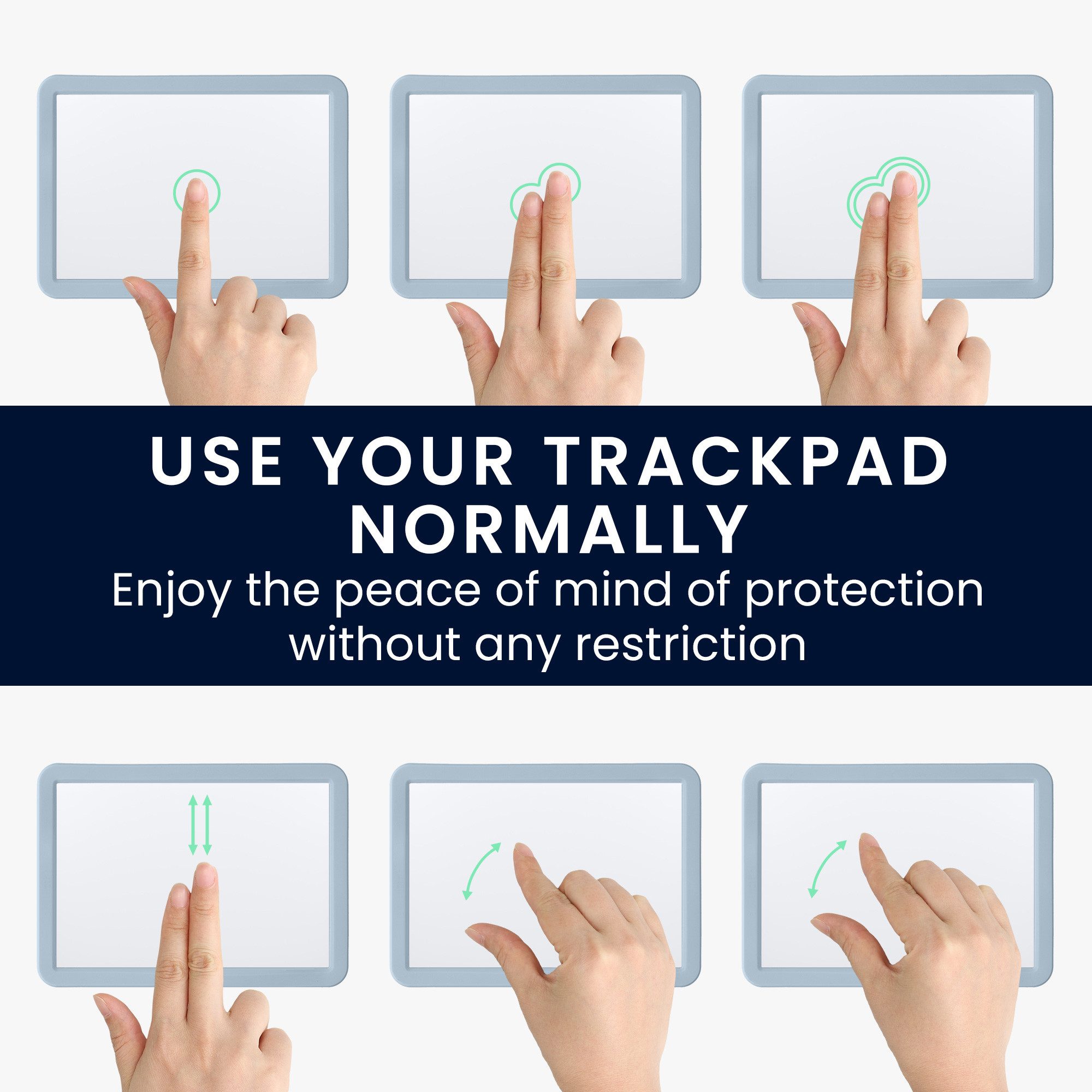 kwmobile Tastaturhalterung Hülle für Apple Magic Trackpad Silikon Bumper, (1-tlg., Silikonhülle - Schutzhülle Case in Hellblau)