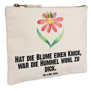 Mr. & Mrs. Panda Kosmetiktasche Grösse XL Große Hummel Blume - Weiß - Geschenk, Schminktasche, Schlam (1-tlg), Vielseitig nutzbar