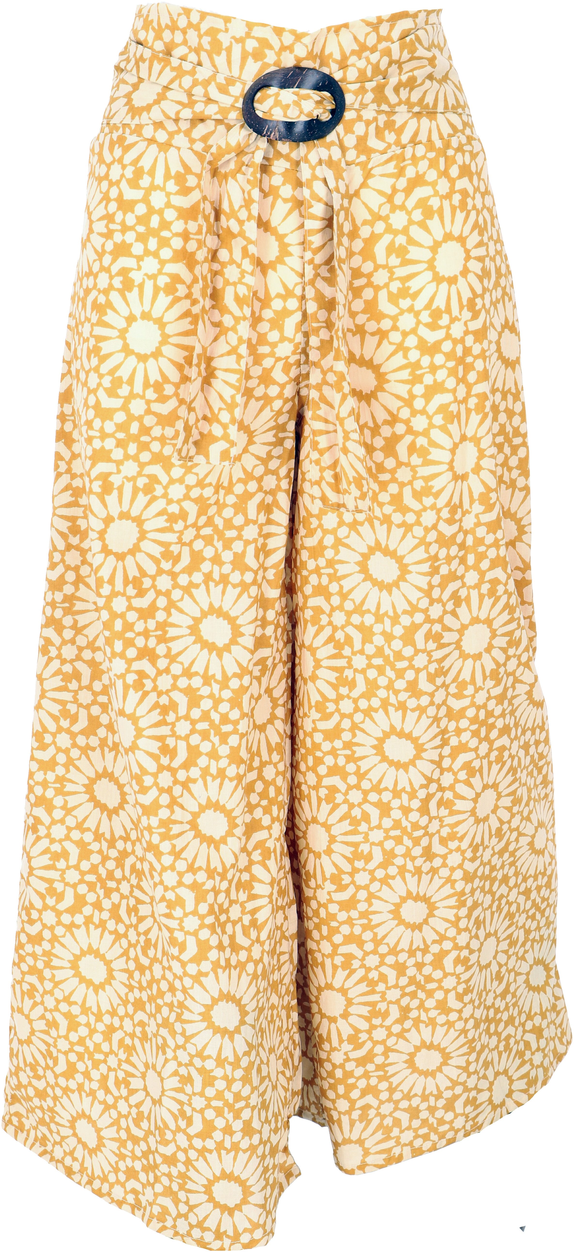 Guru-Shop Relaxhose Luftige Sommerhose mit Kokosschnalle, Boho.. alternativ günstig online kaufen