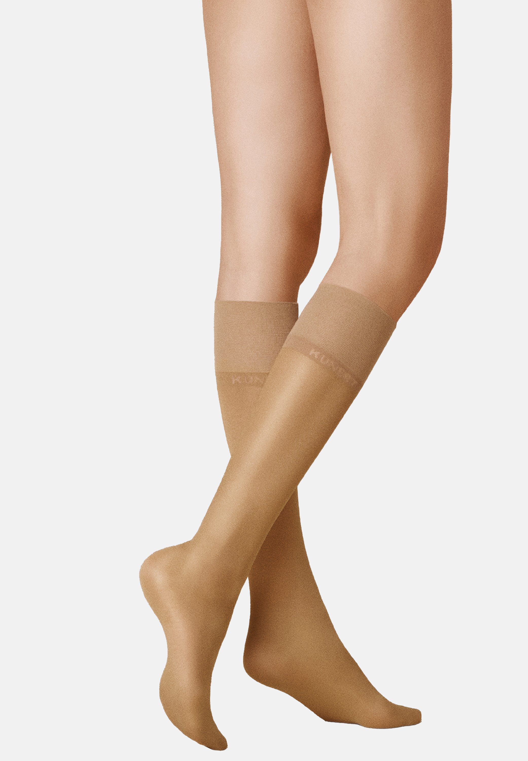 KUNERT Feinkniestrümpfe Satin Look 20 (1-Paar) Luxuriös glänzende Kniestrümpfe