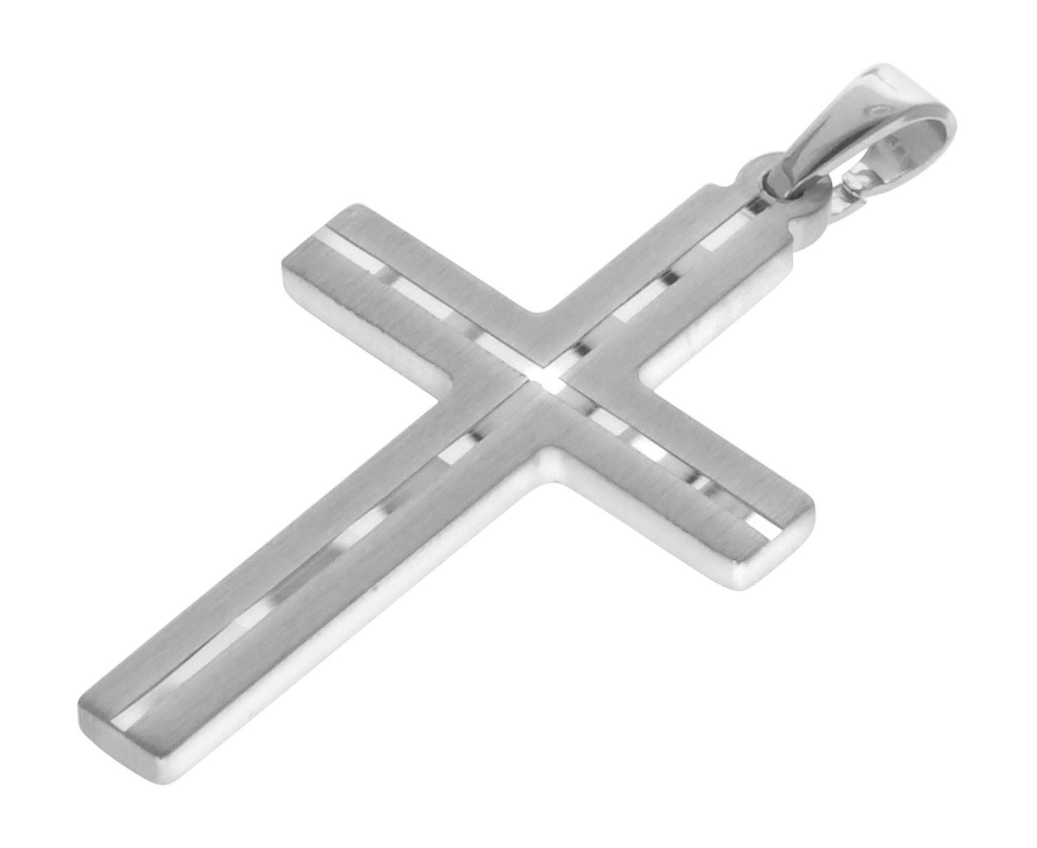 trendor Kette mit Anhänger Herren-mit Kreuz-Anhänger 925 Silber günstig online kaufen