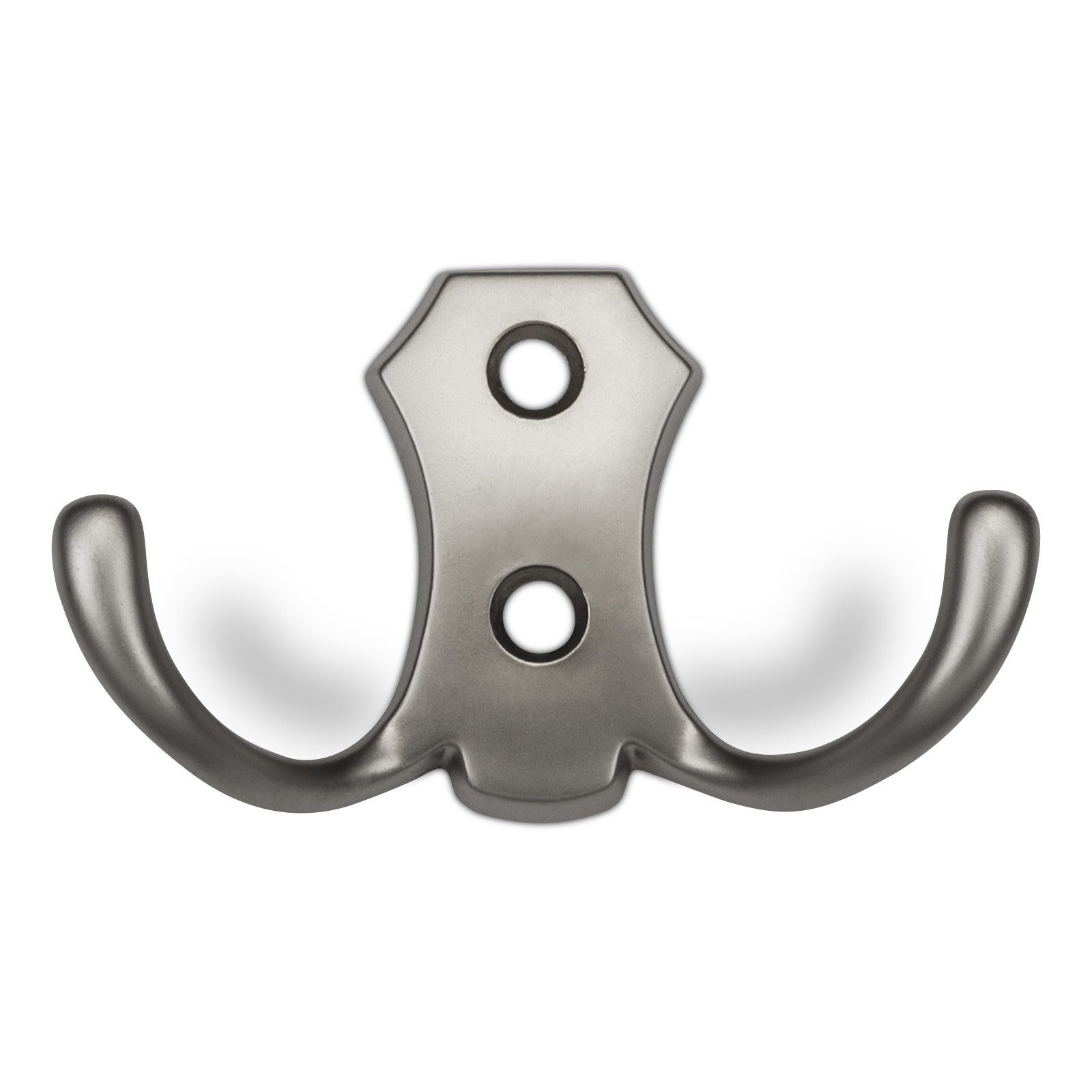 SO-TECH® Garderobenhaken LENA, Lochabstand 20 mm, zwei Größen, Metall massiv, Chrom matt, Höhe 48 mm, 2-fach, inkl. Schrauben
