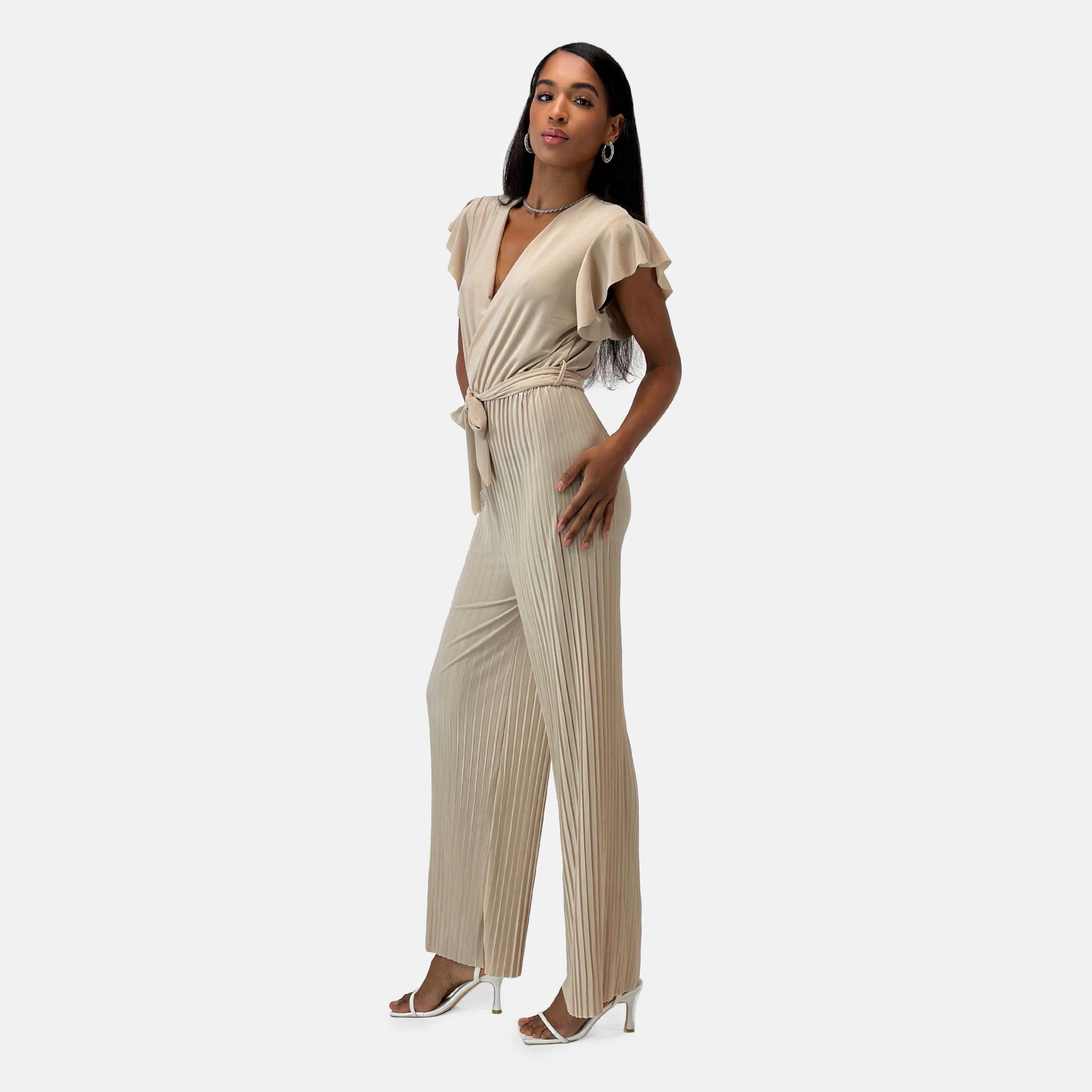 Elara Jumpsuit Elara Damen Jumpsuit V-Schnitt günstig online kaufen