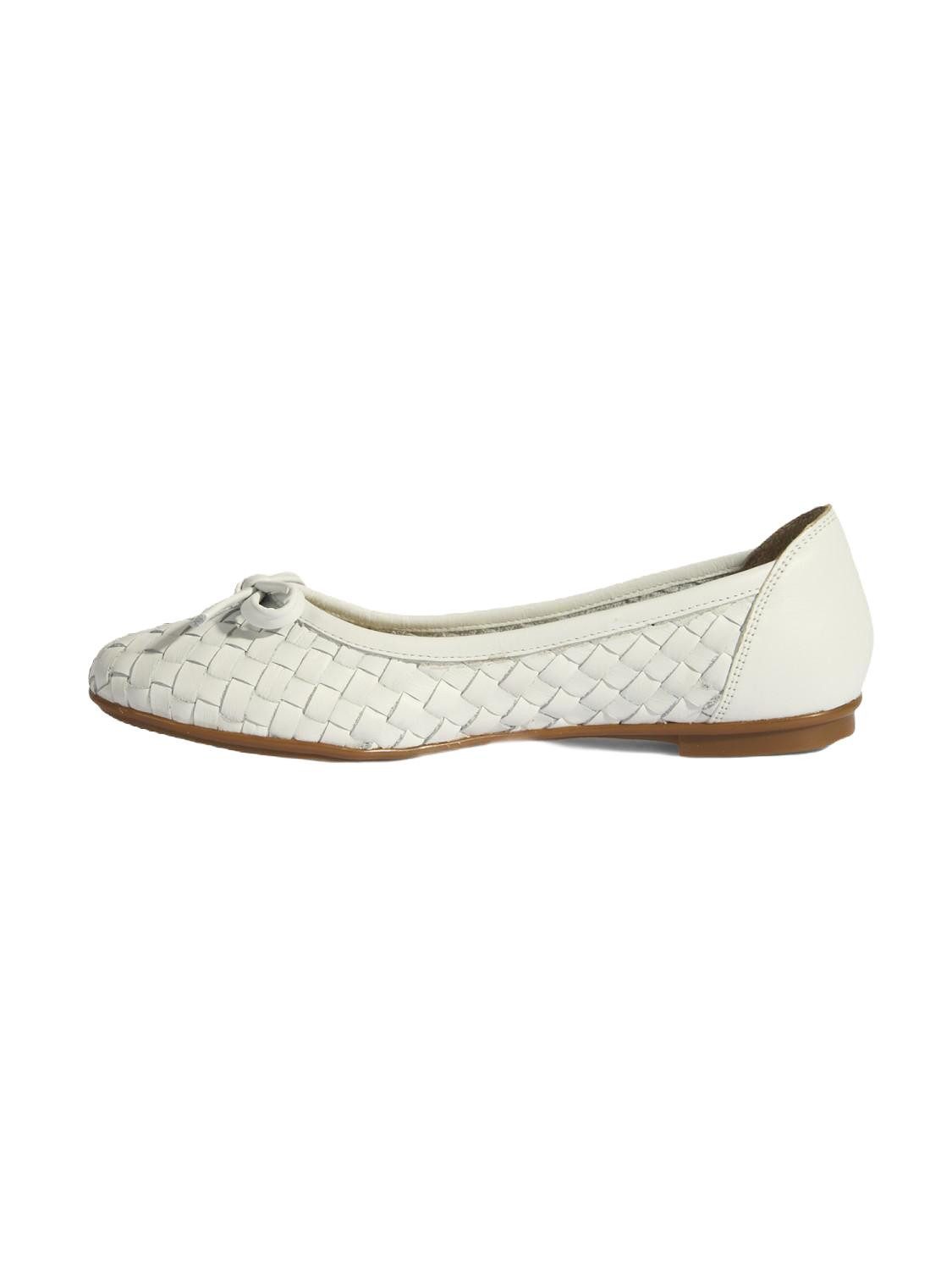 Desa Damen-Ballerinas aus Leder – Flacher Absatz, ohne Verschluss Ballettschuh