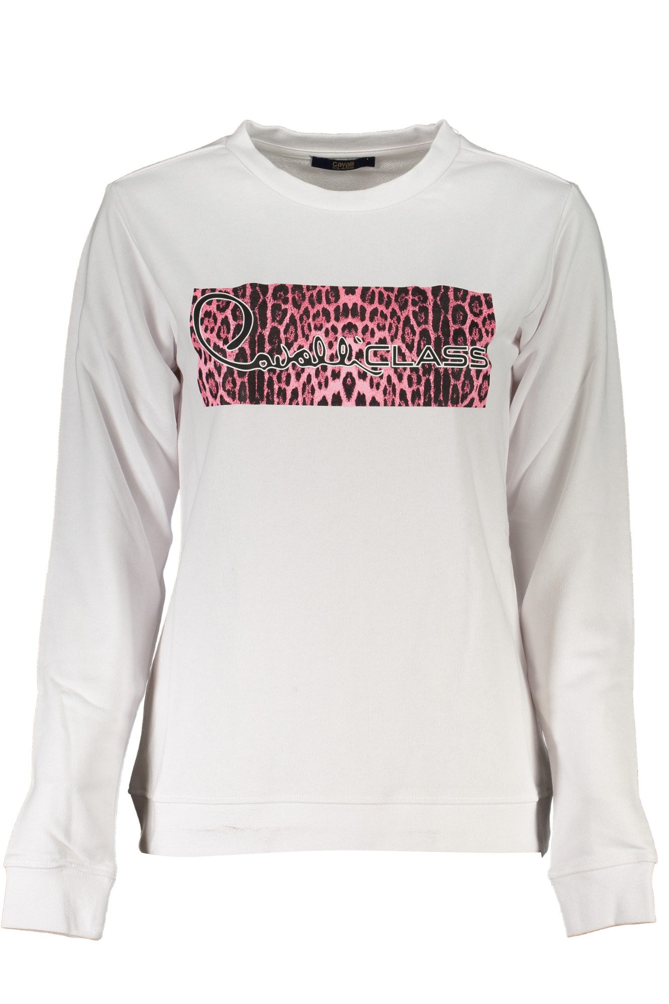 Cavalli Class Sweatshirt Weißes Damen Sweatshirt ohne Reißverschluss -