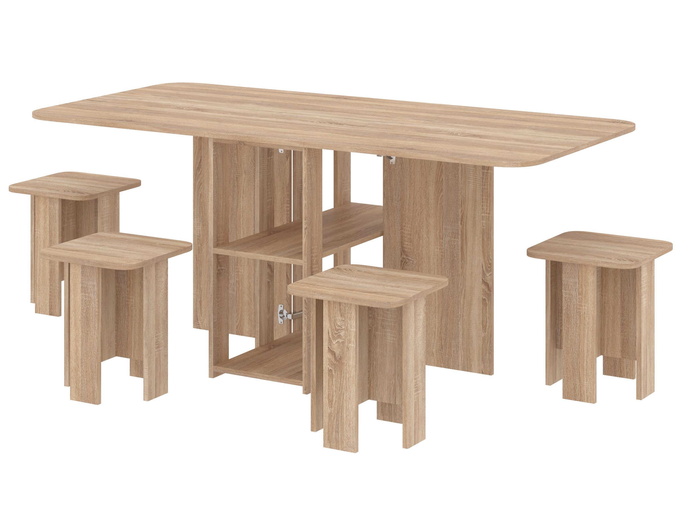 Rodnik Essgruppe Klapptisch-Hocker-Set 5 in 1, (Esstisch-Set, klappbar, 5-t günstig online kaufen