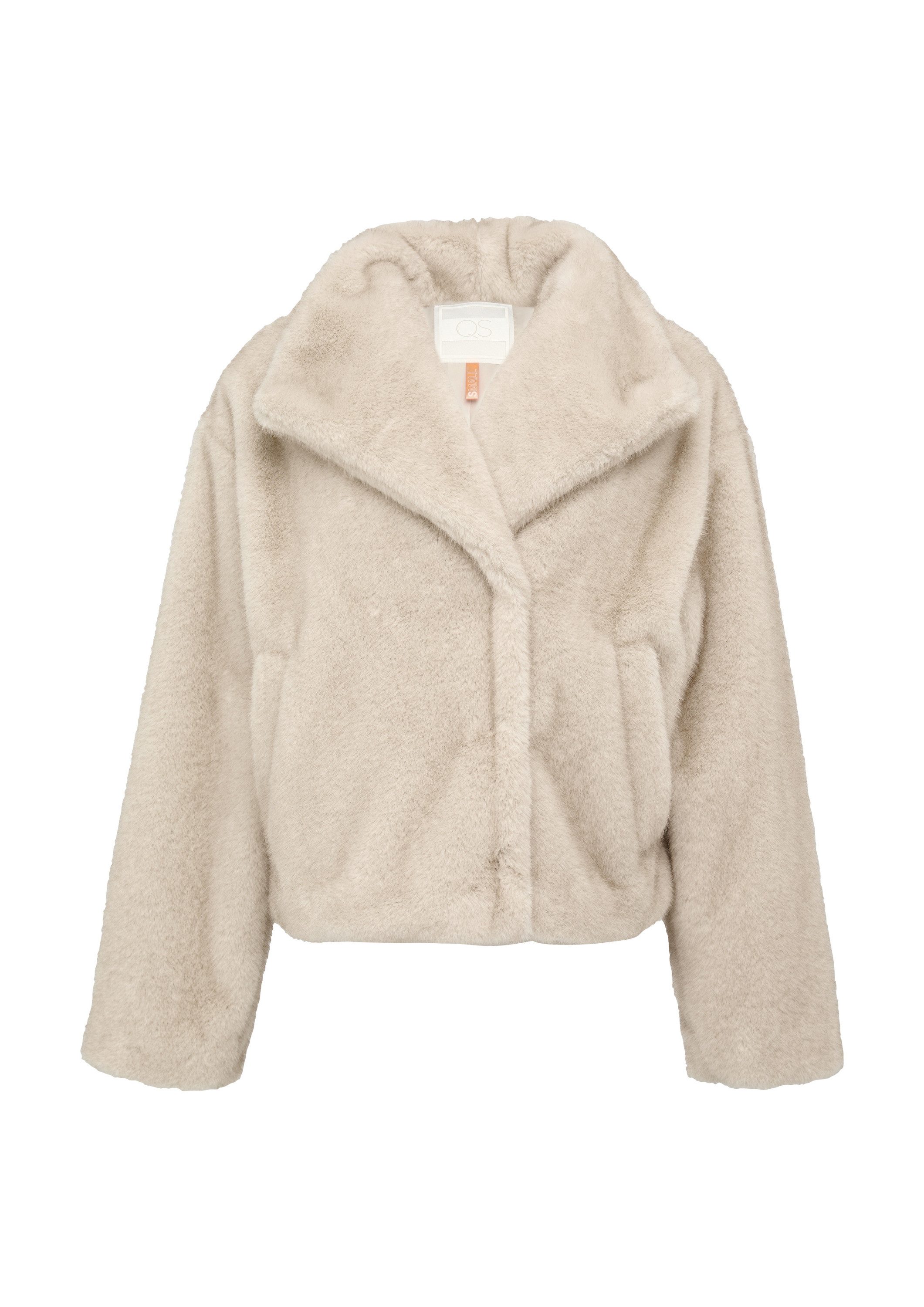 QS Winterjacke Outdoor-Jacke Kuschelige Jacke in Felloptik günstig online kaufen
