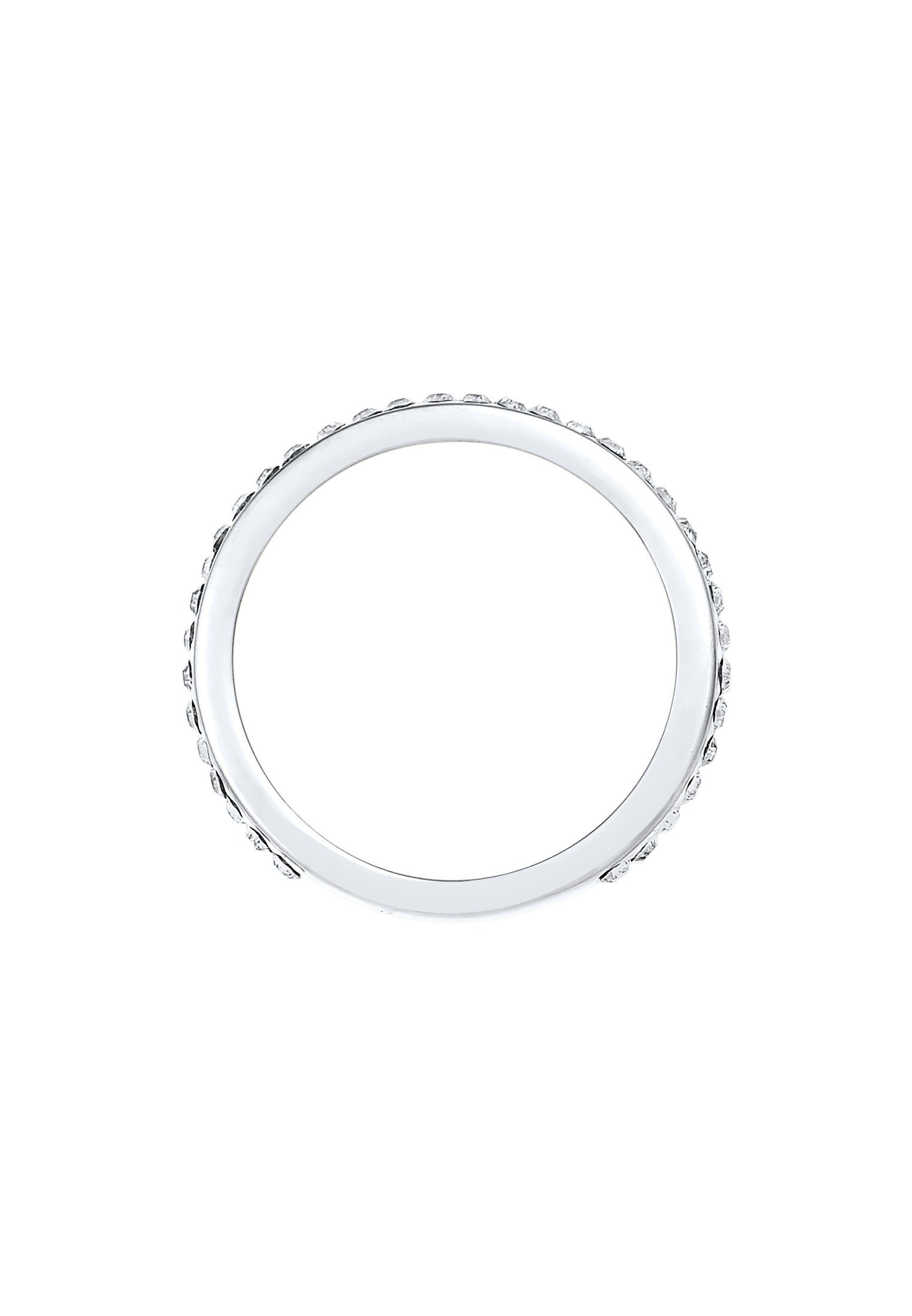 Elli Fingerring Bandring 925 Silber vergoldet, mit Kristallen von Swarovski®