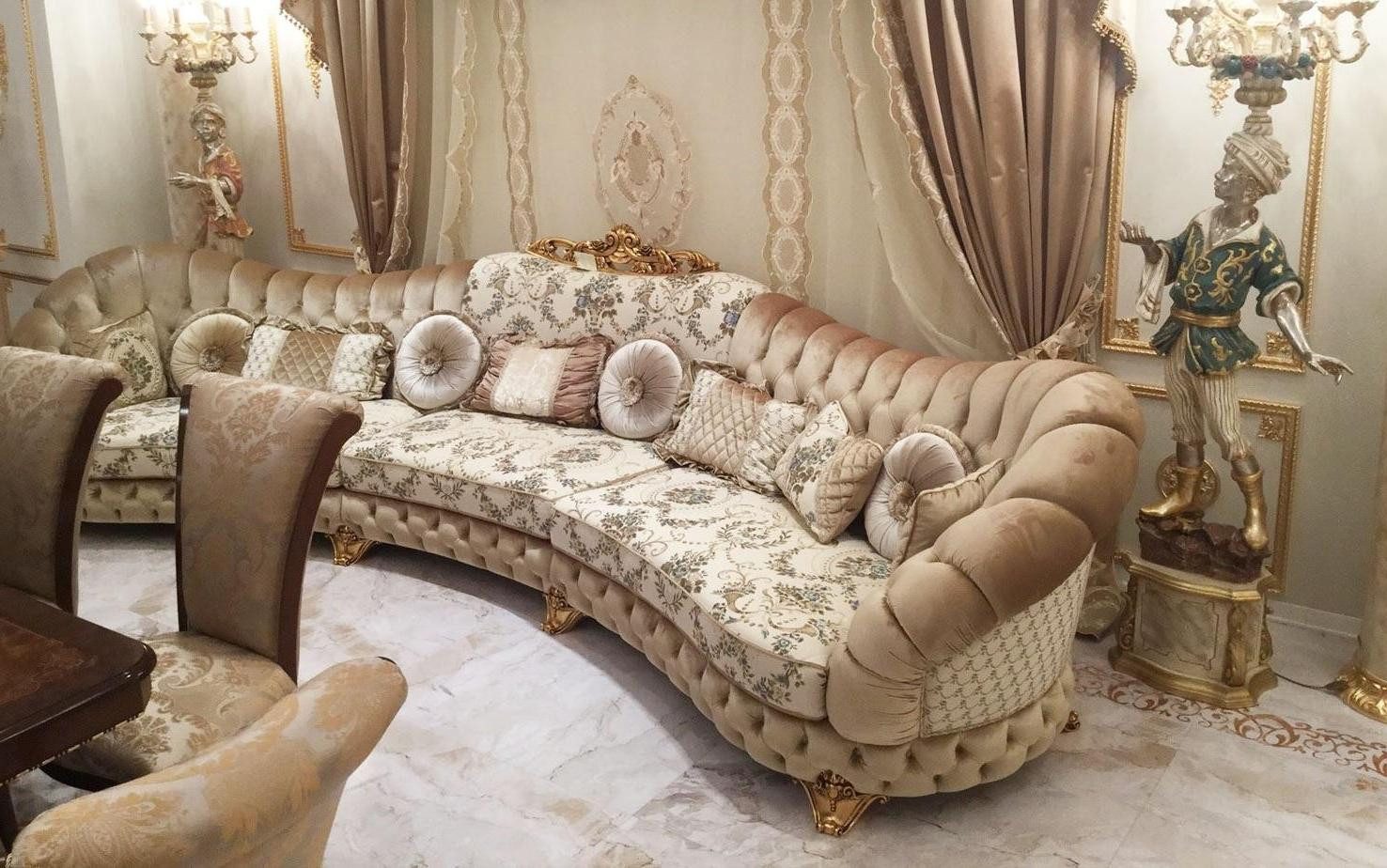 Xlmoebel Big-Sofa Luxuriöses Ecksofa mit runder Form und hochwertiger Polsterung, 1 Teile, Hergestellt in Europa