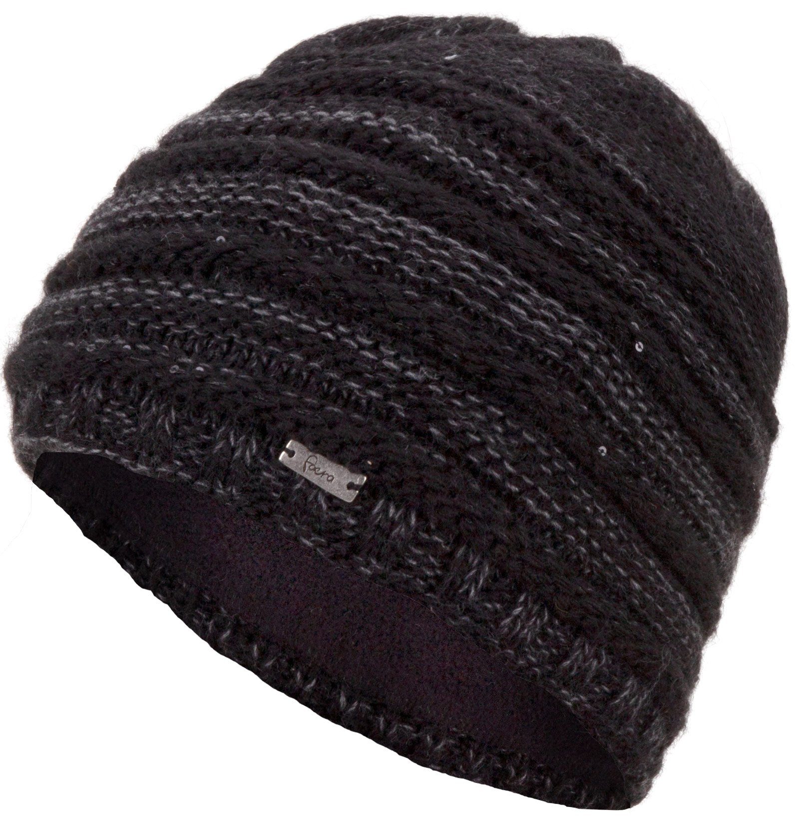 Faera Strickmütze Wintermütze Damen Mütze Beanie Haube gefüttert Strickmütze Damenmütze