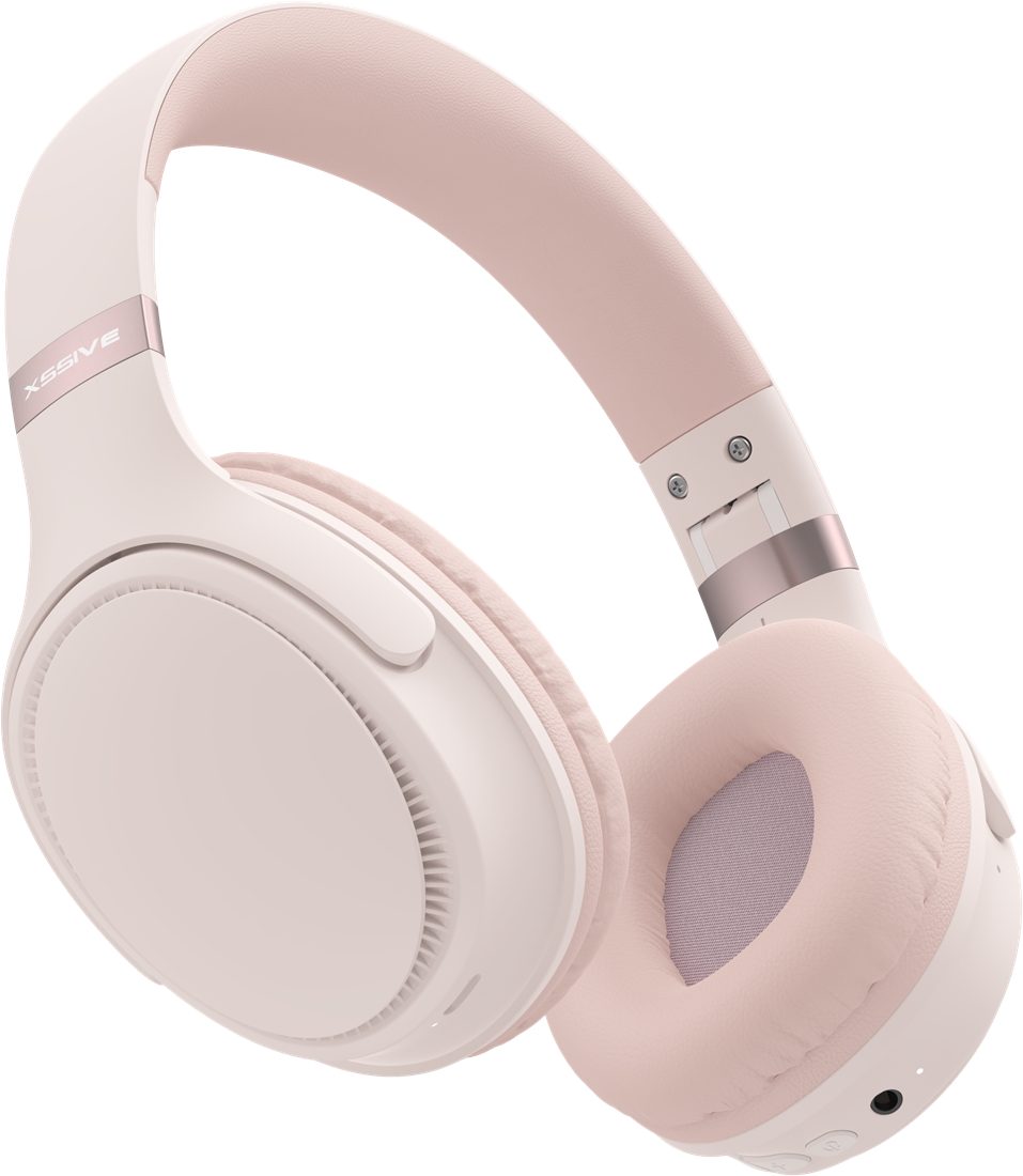 COFI 1453 Kabellose Over-Ear Kopfhörer mit Bluetooth V5.3 - Rose Gold Over-Ear-Kopfhörer