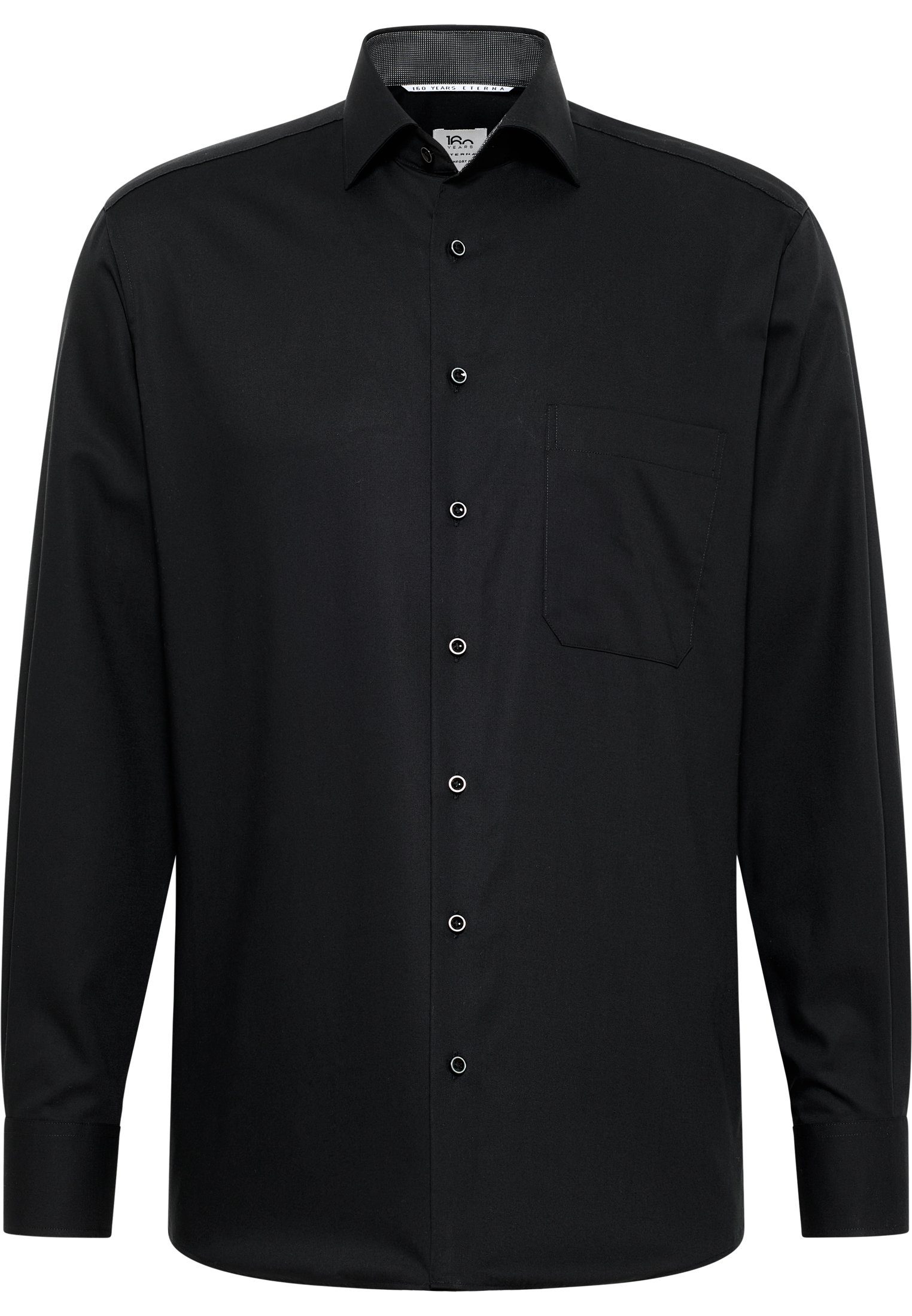 Eterna FIT schwarz COMFORT Langarmhemd