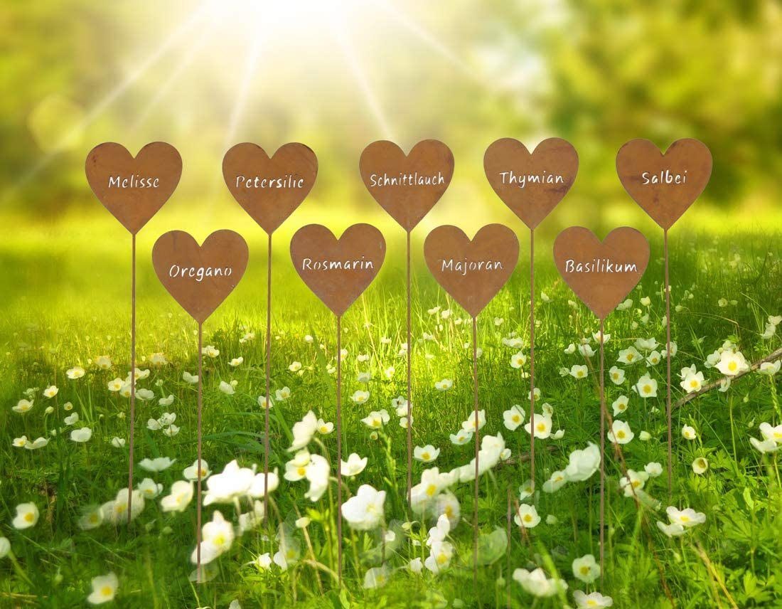 LB H&F Lilienburg Gartenstecker 8er SET Kräuterstecker Kräuterschilder Topf günstig online kaufen