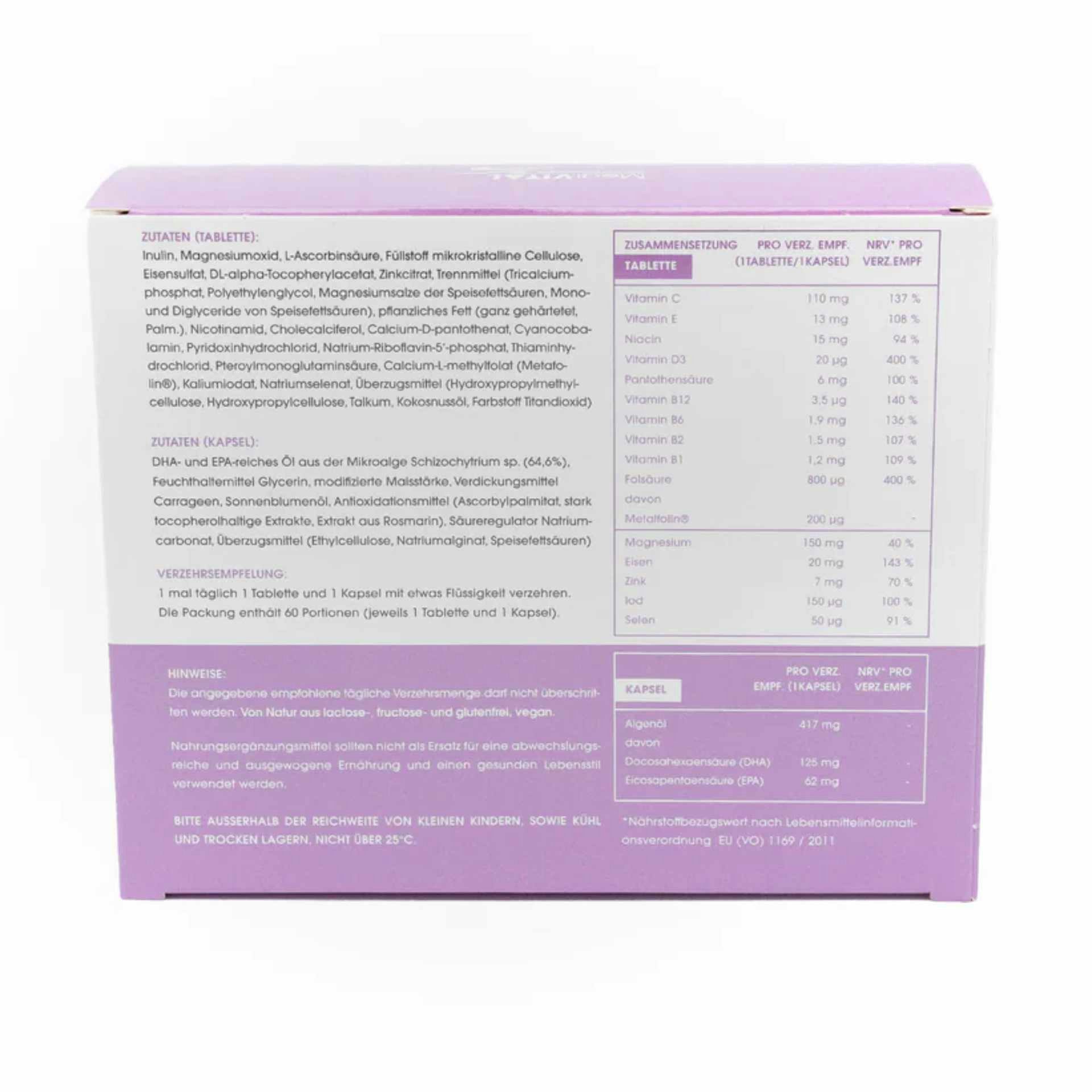 MediVital Concept GRAVIDA (vegan) Kapsel+Tablette, 120 er 120 g