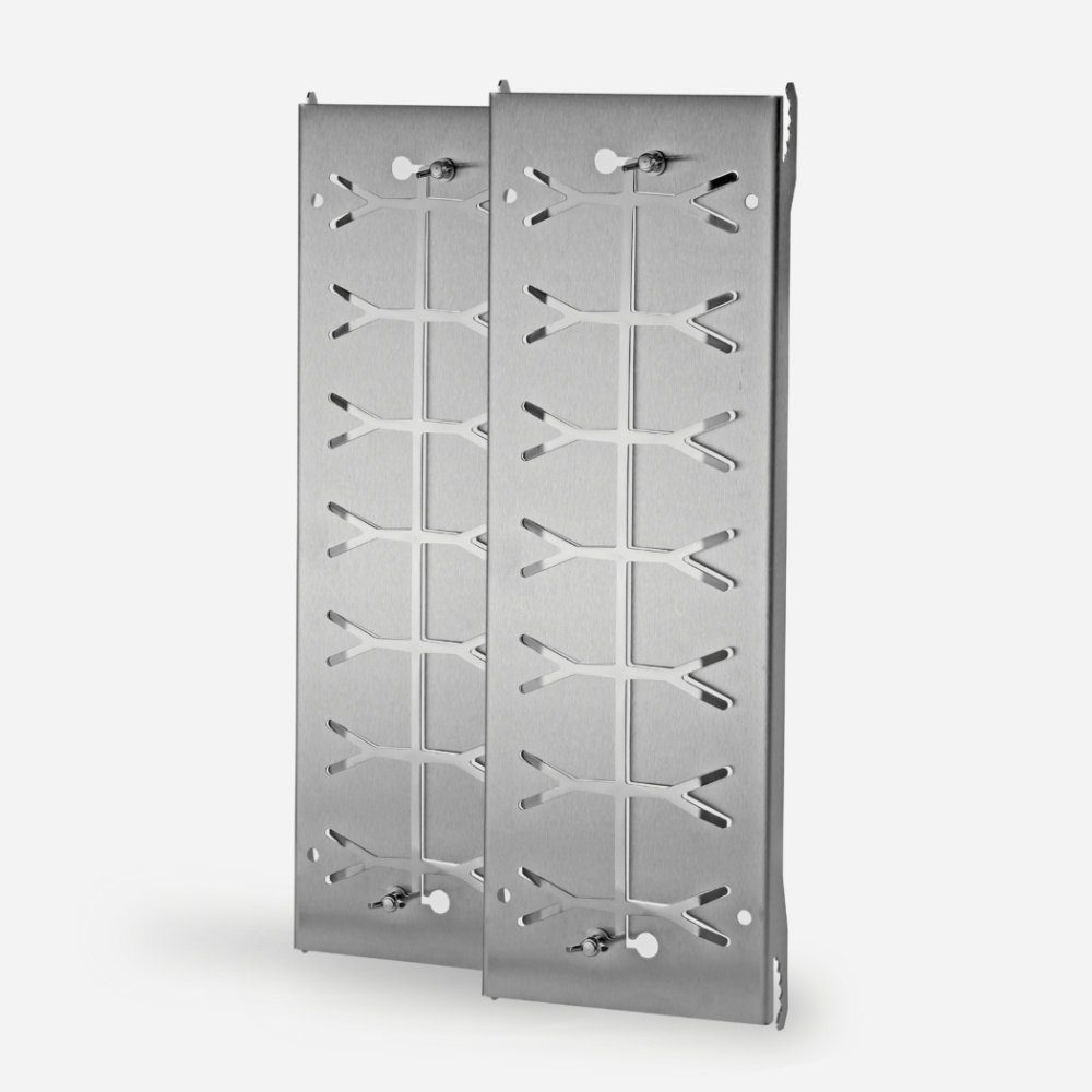 Czaja Räucherbrett Czaja Edelstahl Flammlachsbretter 2er Set - mit 180° Wendefunktion, Edelstahl, (2 er Set)