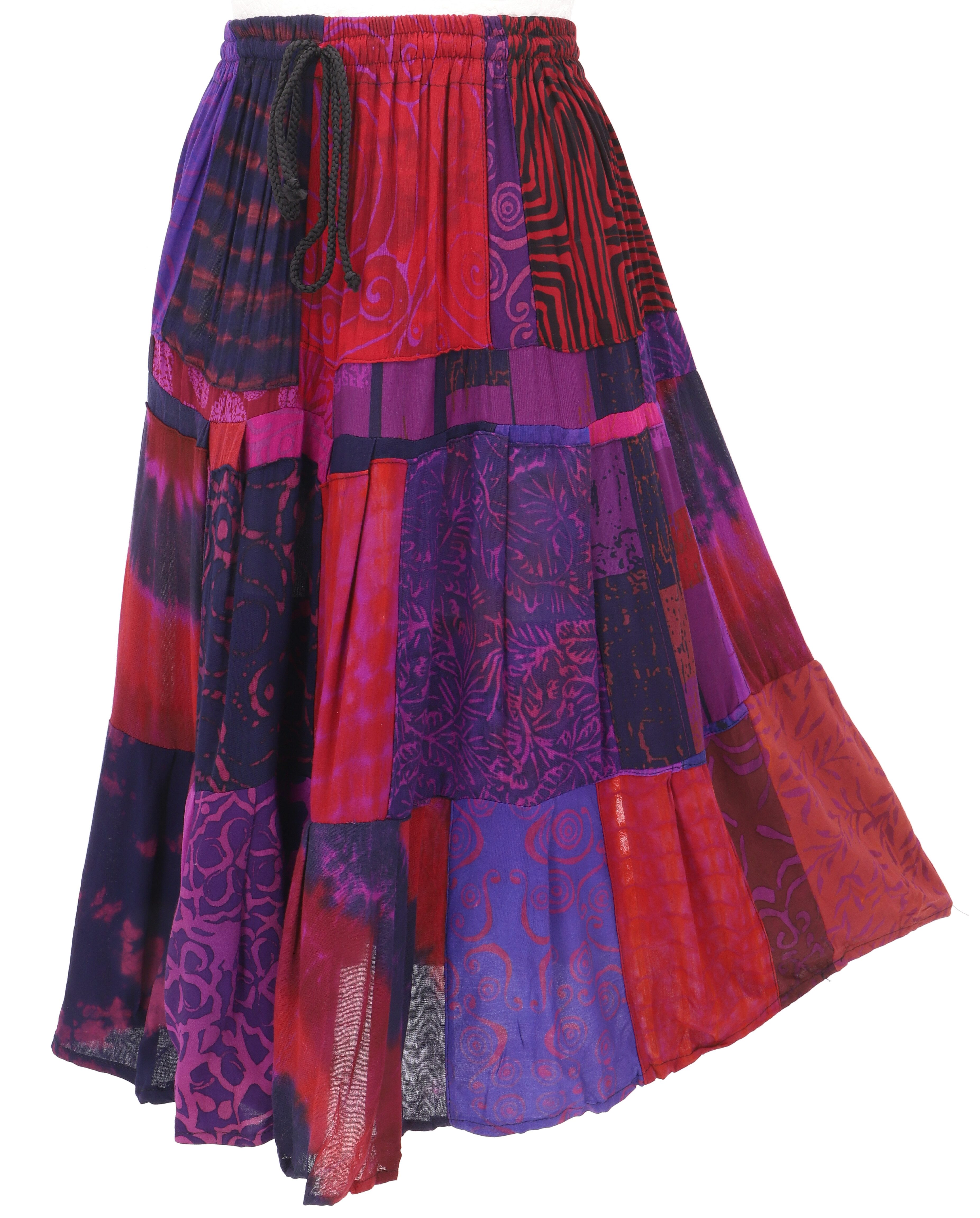 Guru-Shop Minirock Luftiger Patchwork Sommerrock, Boho upcycling.. alternat günstig online kaufen