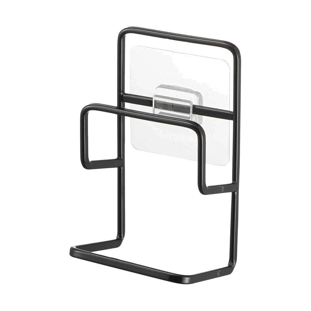 Yamazaki Schwammhalter Klebe-Schwammhalter 7x6x13 cm Tower schwarz, (1-tlg), Klebe-Schwammhalter, Stahl, schwarz