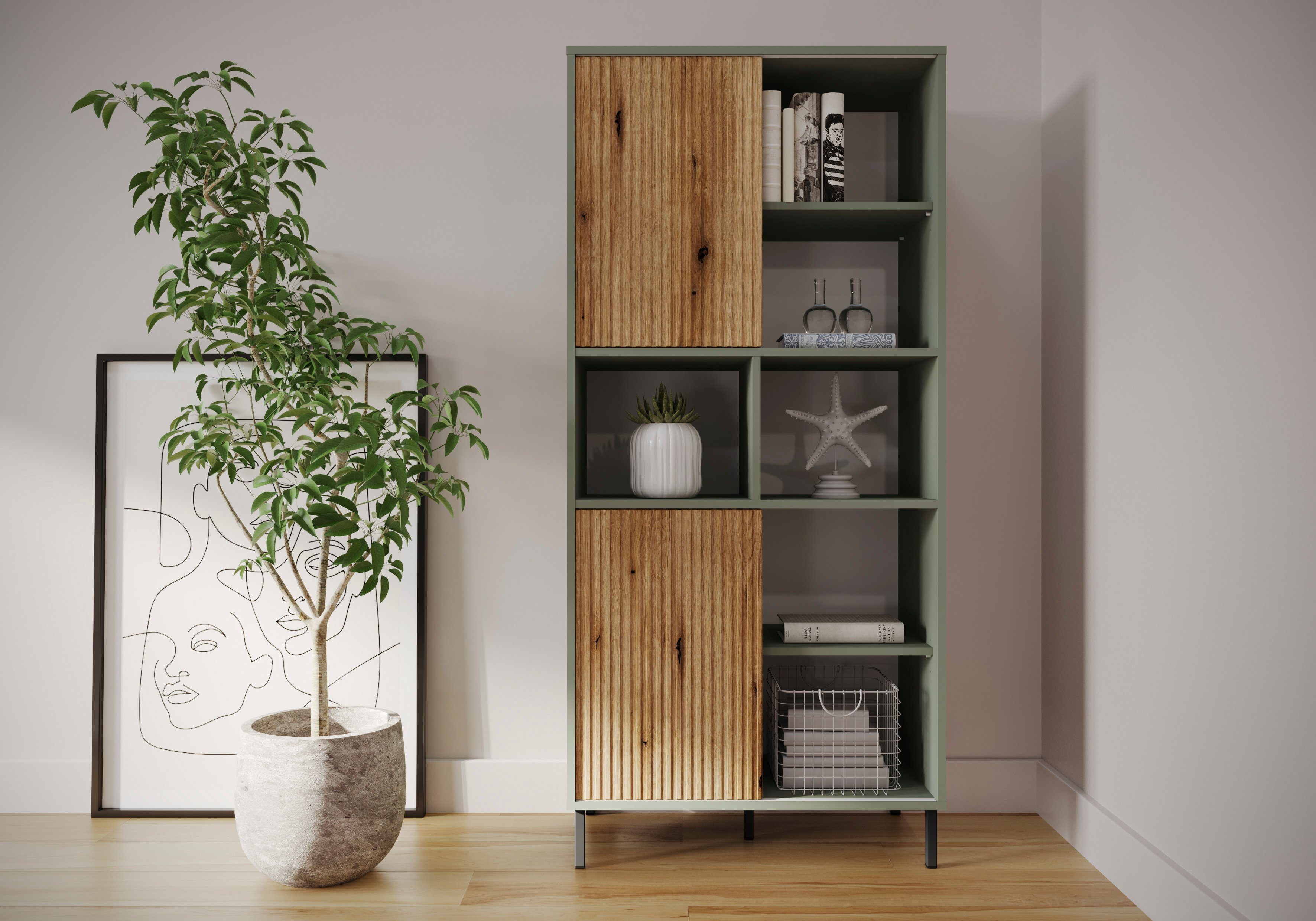 Home affaire Highboard Pozzi, Höhe ca. 163 cm