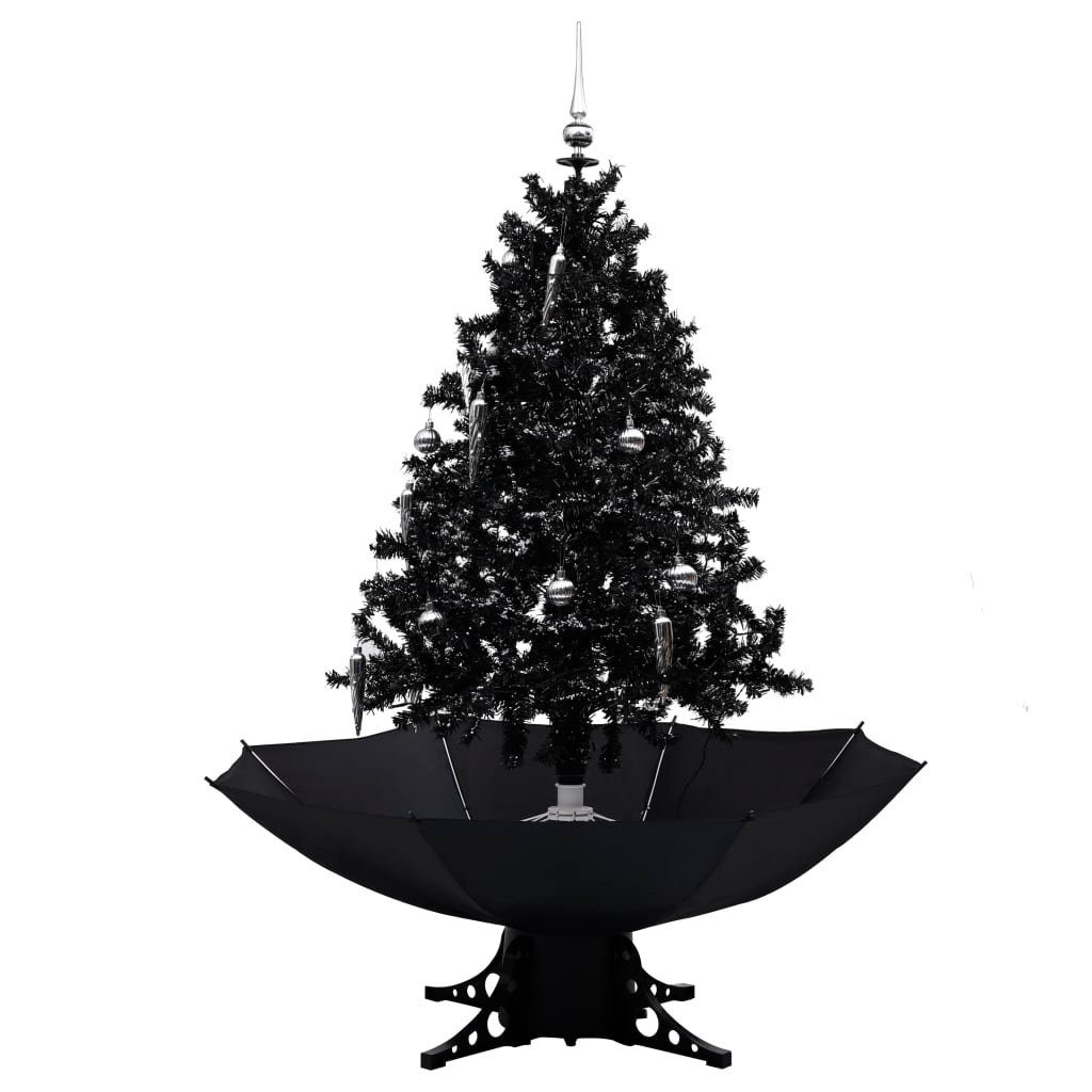 Künstlicher 140 DOTMALL Schwarz Zweigen, cm Höhe und Tannenbaum Schirmfuß 70 mit Weihnachtsbaum