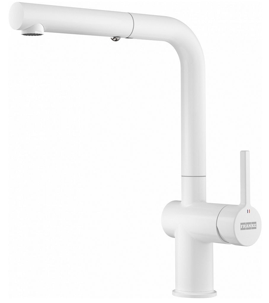 FRANKE Küchenarmatur Hochdruck Weiß Matt mit Auszugsbrause 115.0653.383
