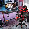Gamingtisch+Schwarz/Rot Stuhl