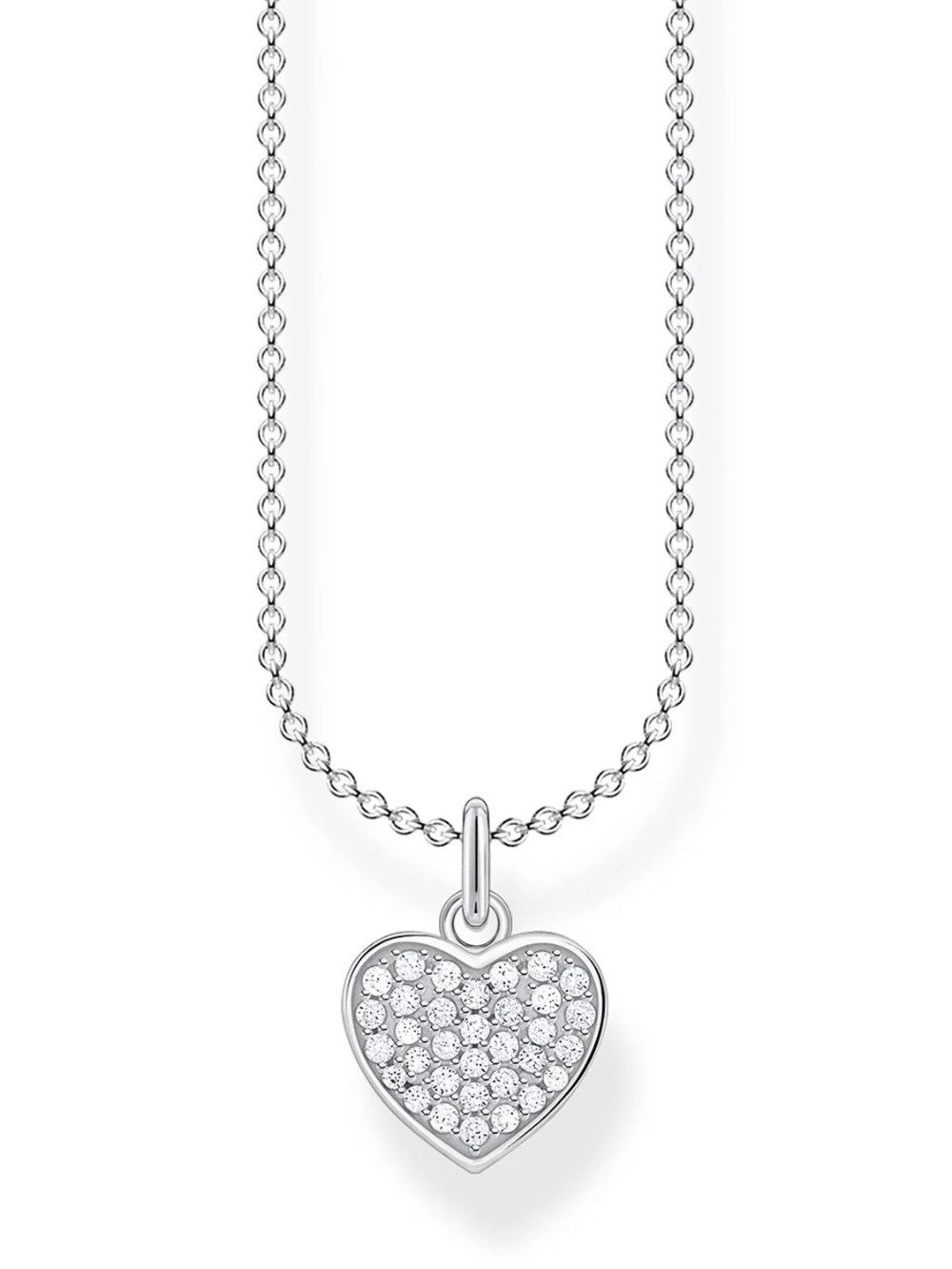 Kette mit Anhänger Thomas Sabo KE2046-051-14-L38V Silberne Pavé Herz Kette 36-38 cm Dame