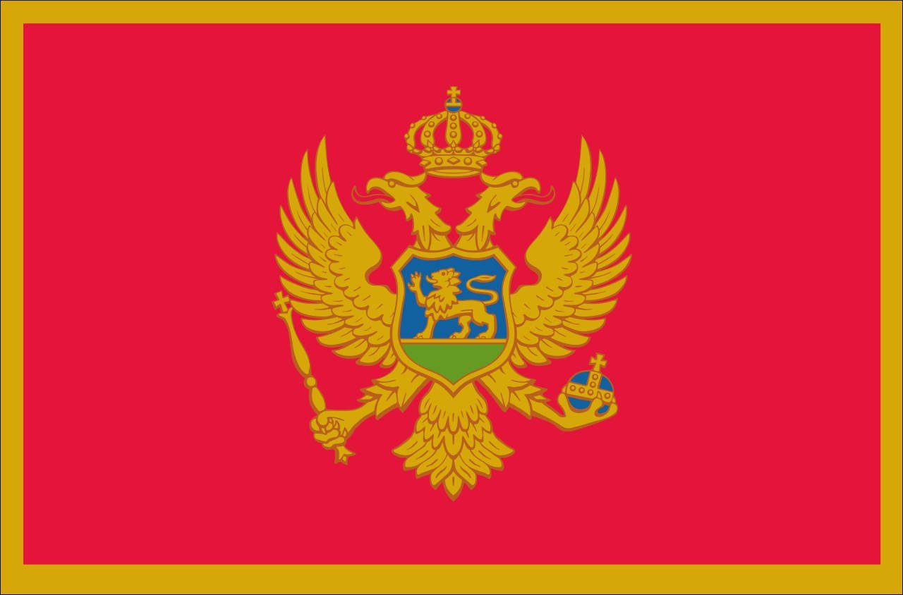 flaggenmeer Flagge Flagge Montenegro 110 g/m² Querformat
