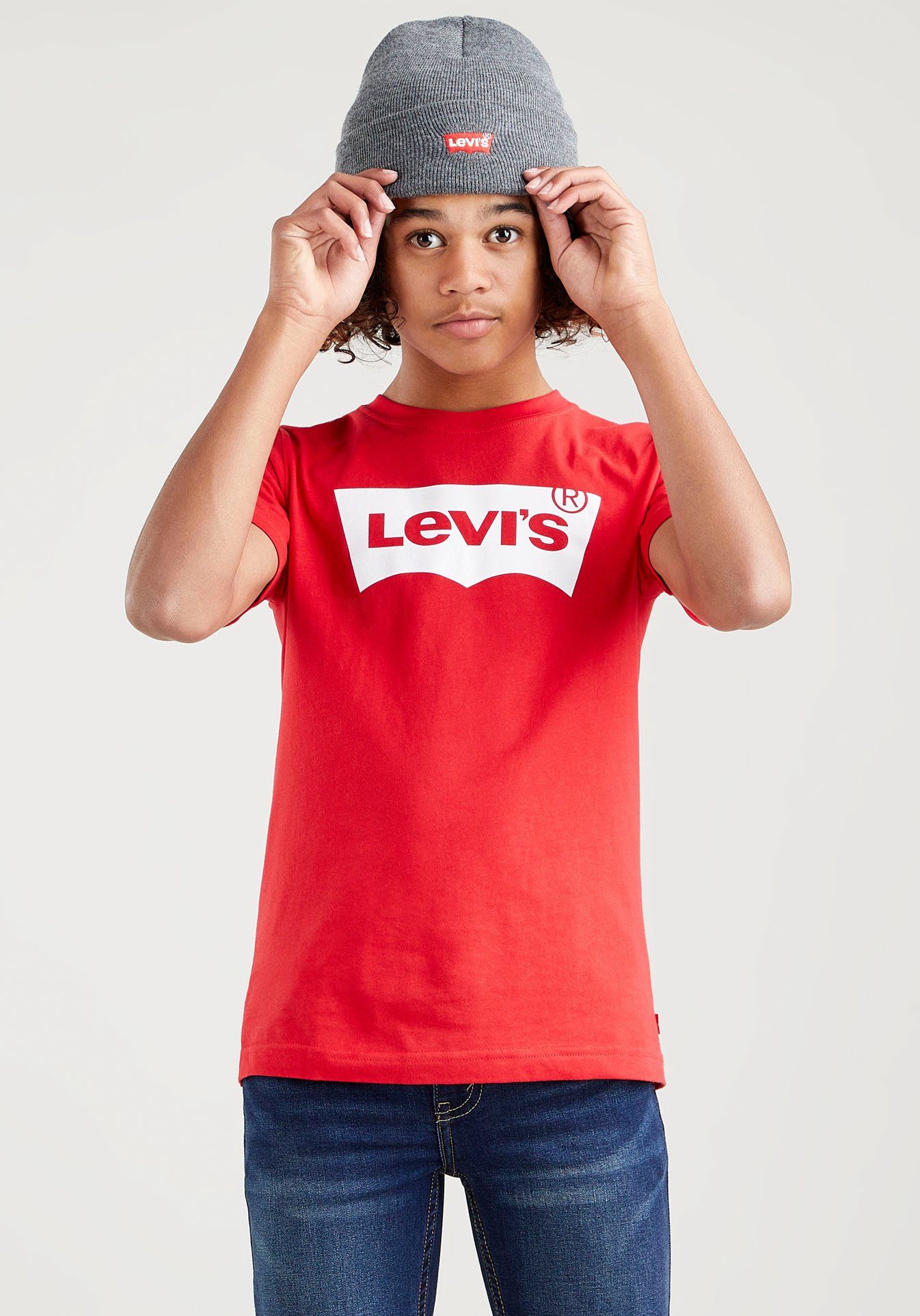 T-Shirt superred Levi's® BOYS BATWING TEE LVB for Kids