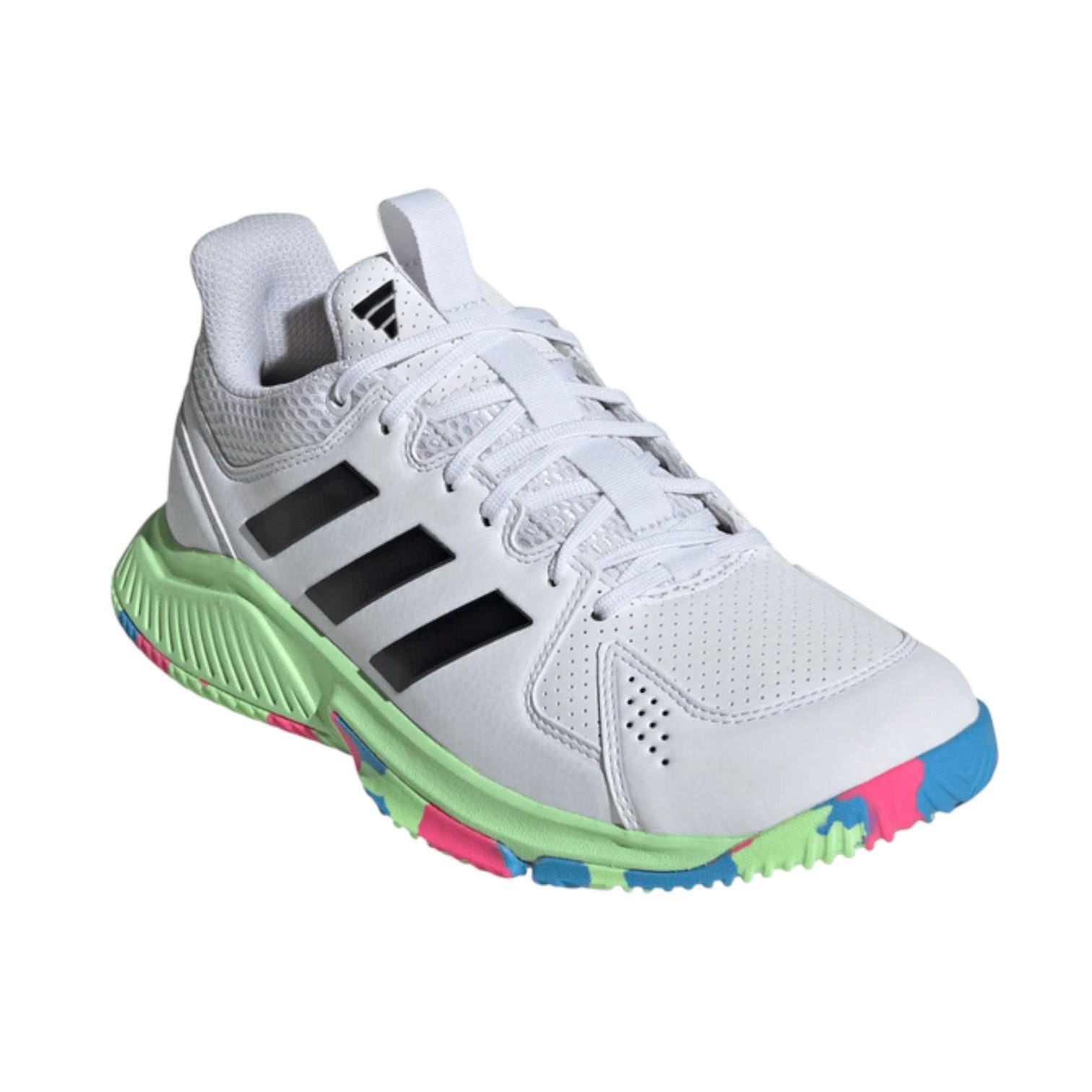 adidas Performance Hallen-Indoorschuhe Court Flight weiss/bunt Damen Squashschuh