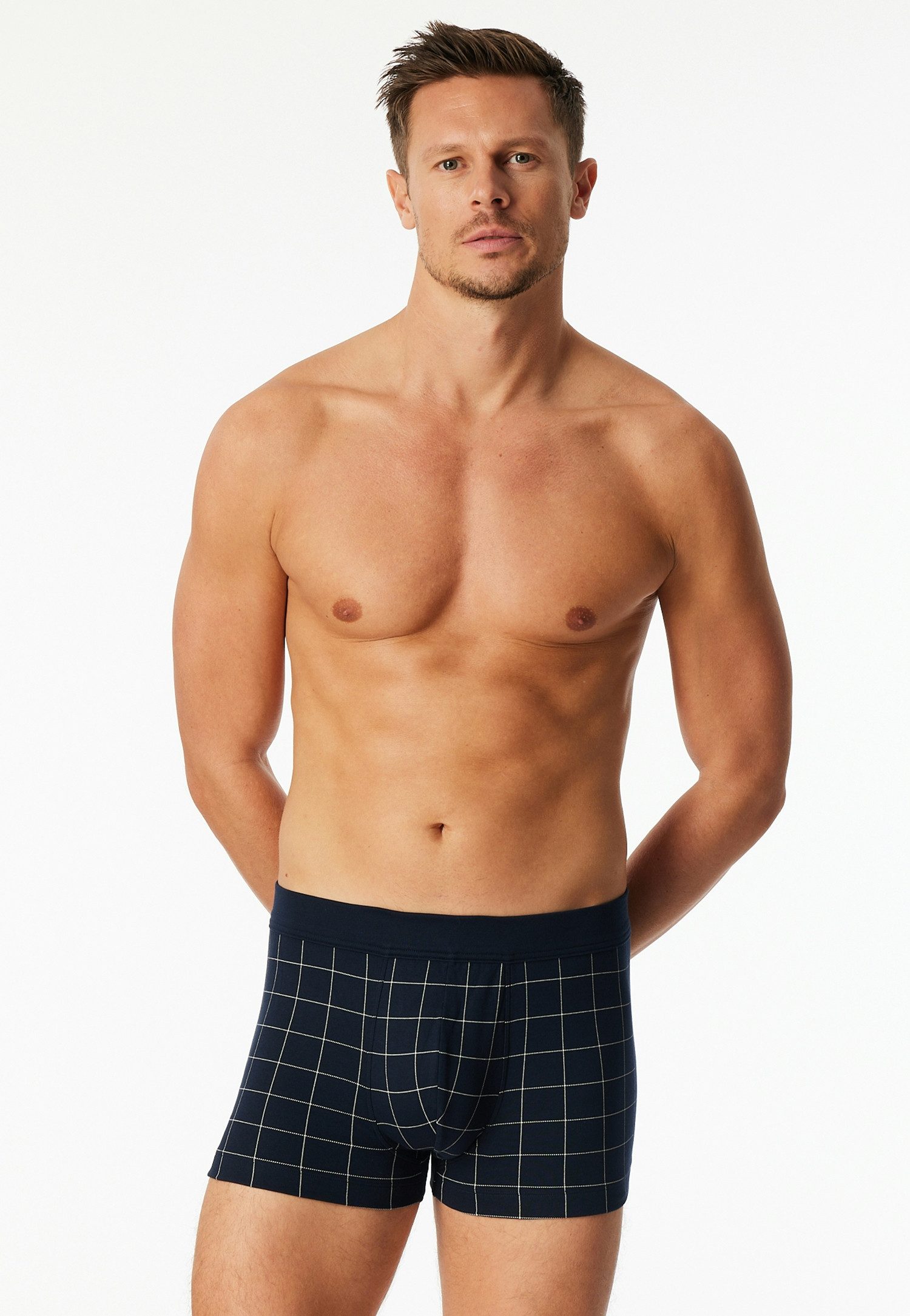 Schiesser Retro Pants Fine Interlock Modernes Karo-Design