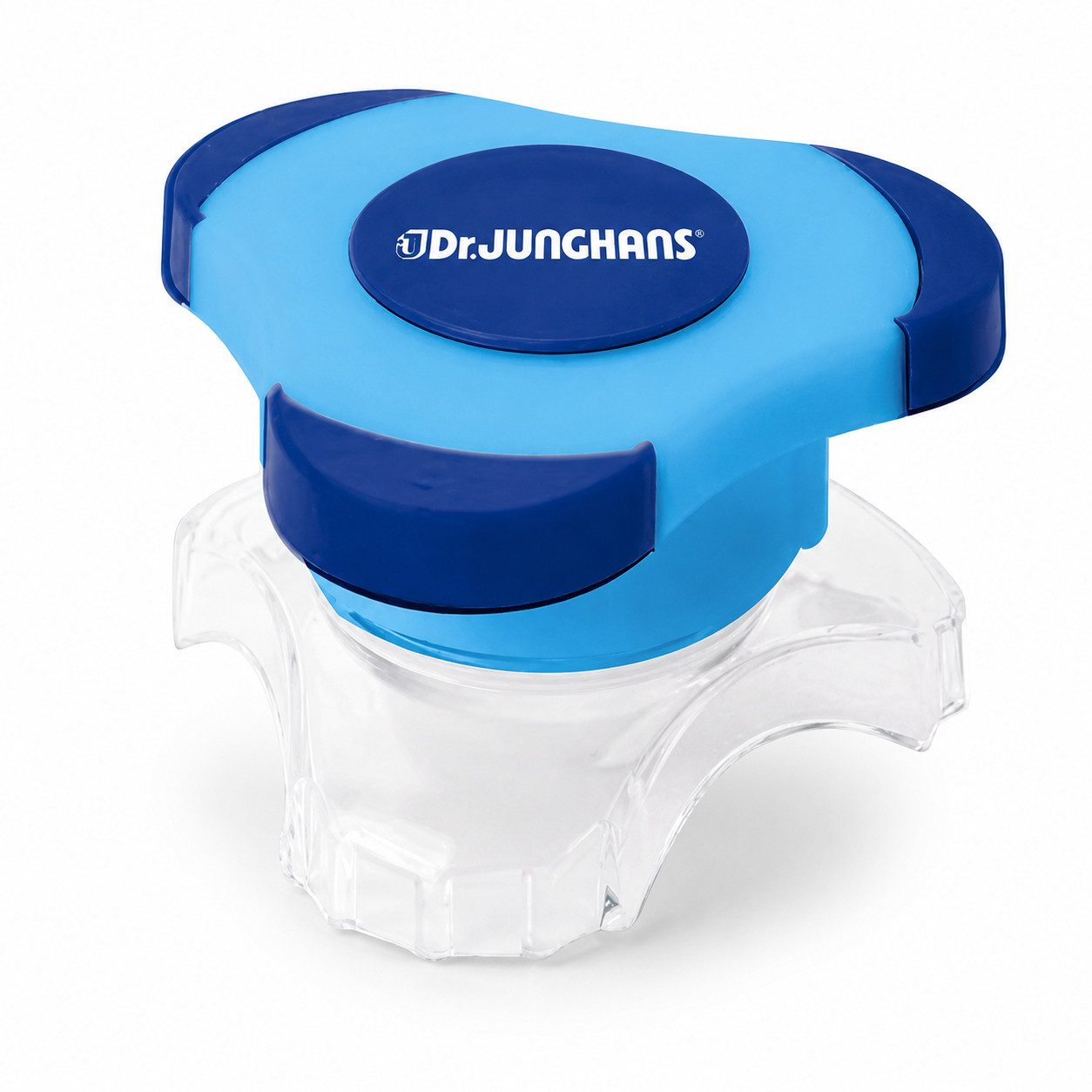 Dr. Junghans Medical GmbH Pillendose Tablettenmörser Ergo Grip – mit integriertem Lagerfach, Robust, Effizient, leicht zu handhaben
