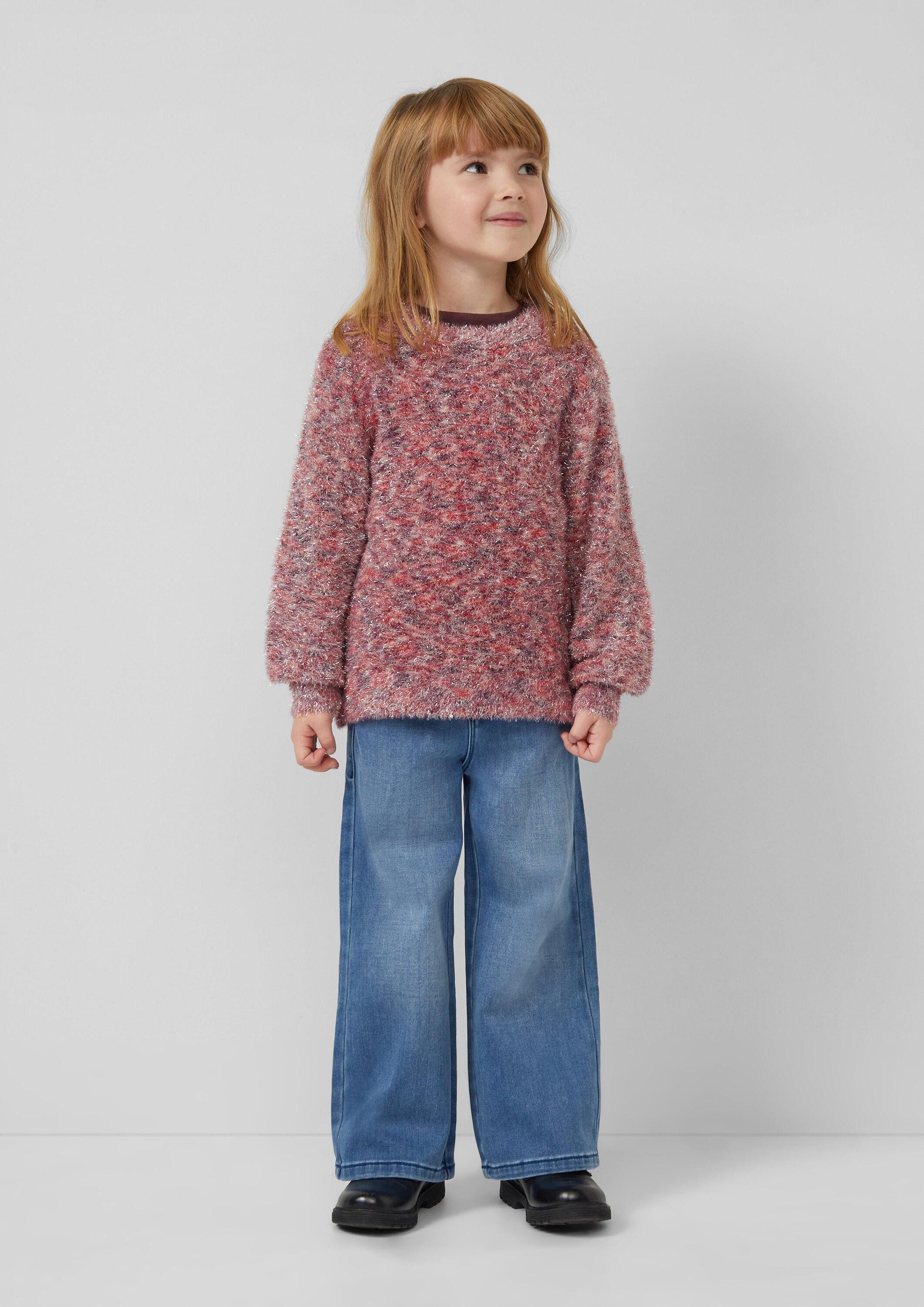 s.Oliver Longpullover Strickpullover Strickpullover mit Farbverlauf und Glitzergarn