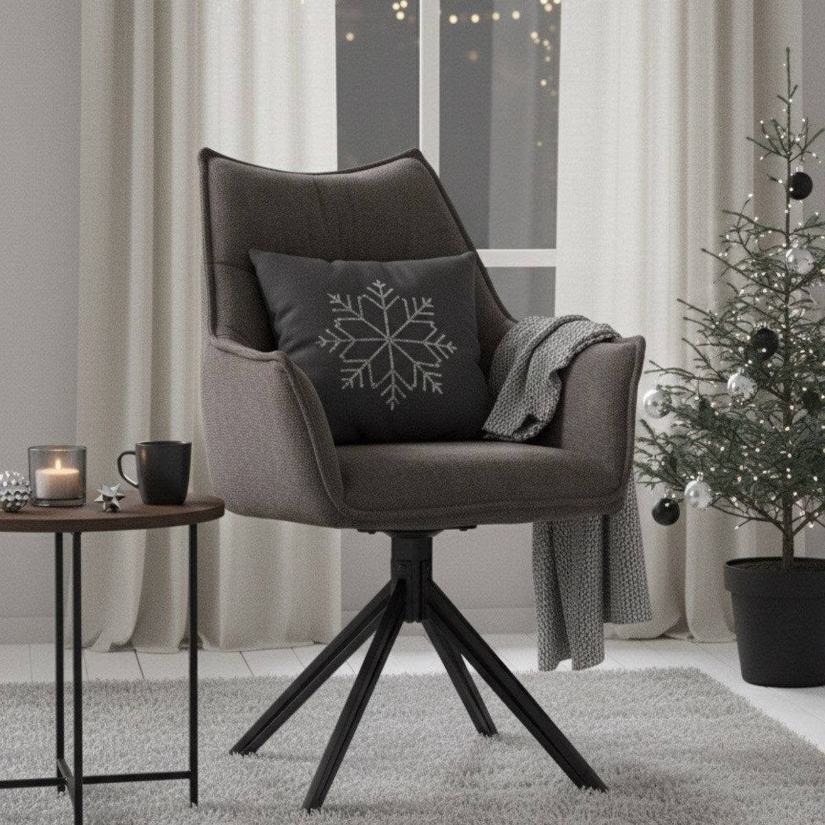 MR.DEKO Esszimmerstuhl Ginosa, drehbarer Stuhl mit günstig online kaufen