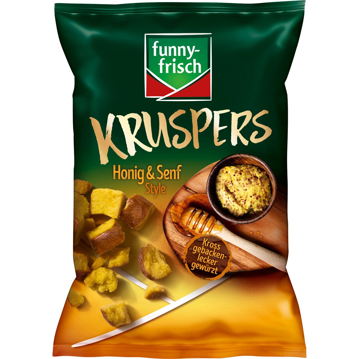 funny-frisch Knabberei, funny frisch Kruspers Honig und Senf Style knusprig würzig 120g