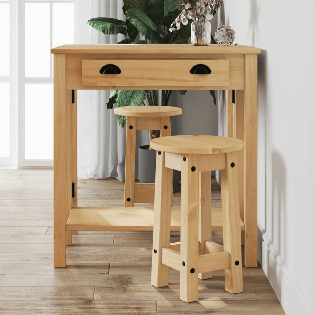 vidaXL Essgruppe 3-tlg. Bar-Set Massivholz Kiefer, (1-tlg)