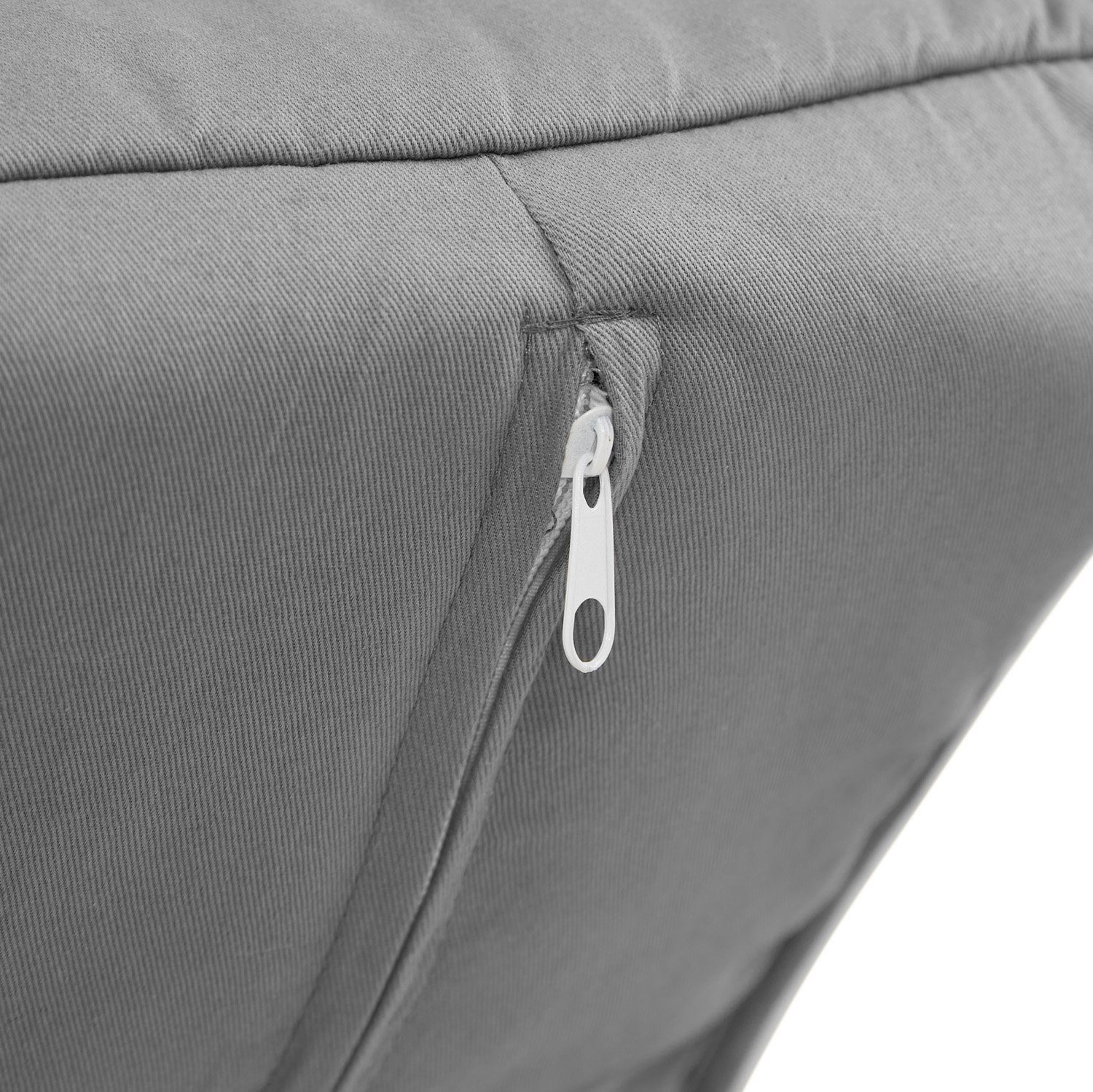 Homestyle4u Relaxsessel Schwingsessel Schaukelsessel Wohnzimmer Grau Schaukelstuhl Fußstütze (1 Stuhl, 1-St., Stuhl mit Bezug), Bezug abnehmbar, Fußteil verstel – Bild 3 von 5