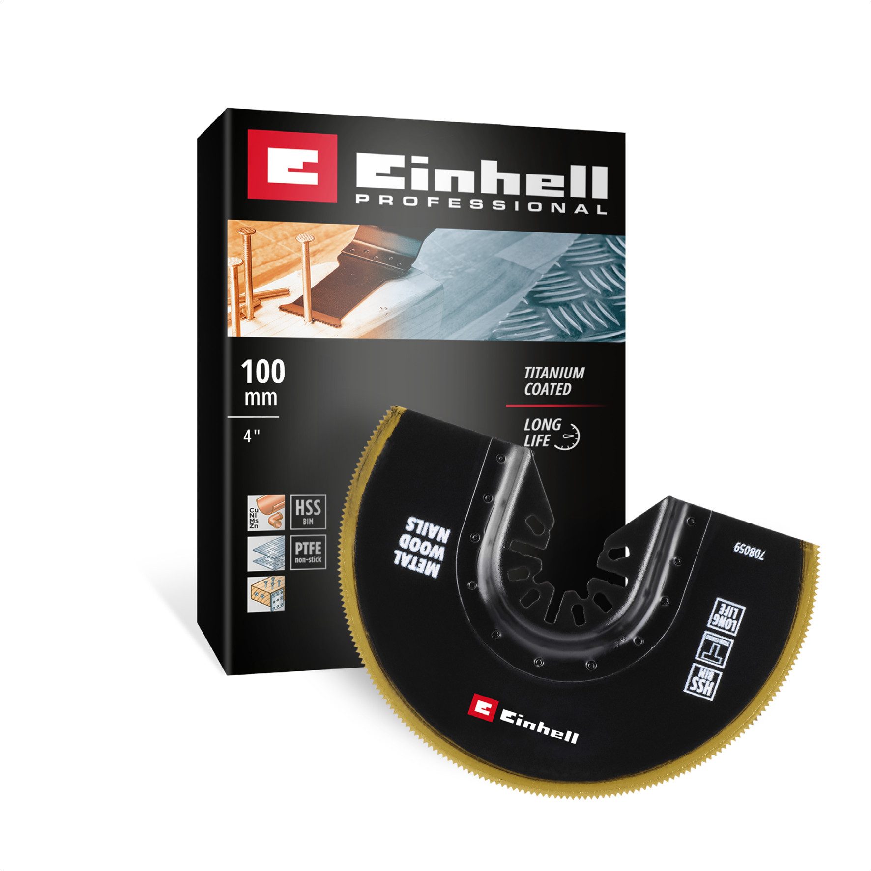 Einhell Sägeblatt Original Einhell Bi-Metall Tauchsägeblatt Titanbeschichtet (100 mm B, Original Einhell Bi-Metall Tauchsägeblatt Titanbeschichtet (100 mm B