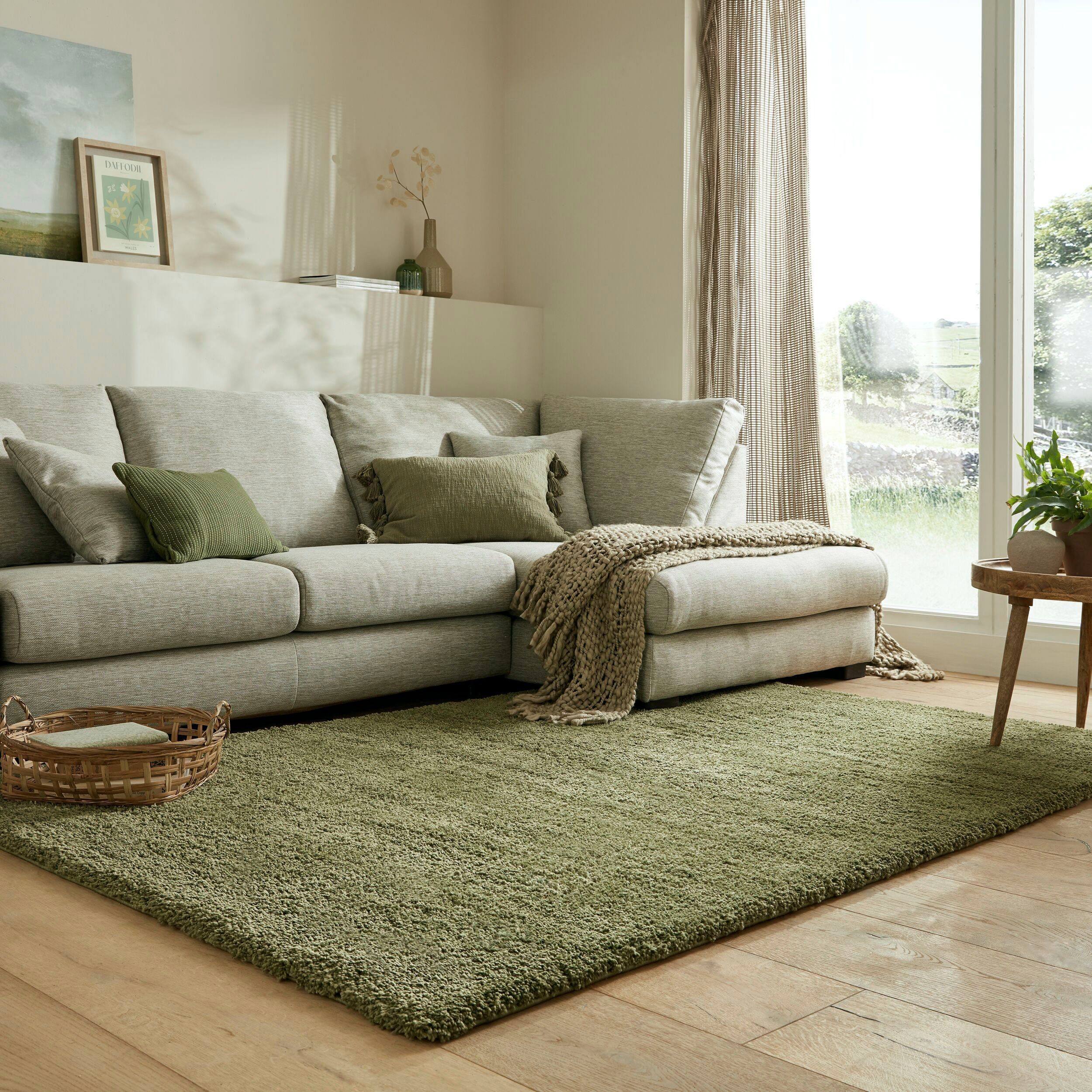 FLAIR RUGS Hochflor-Teppich Feather, rechteckig, Höhe: günstig online kaufen