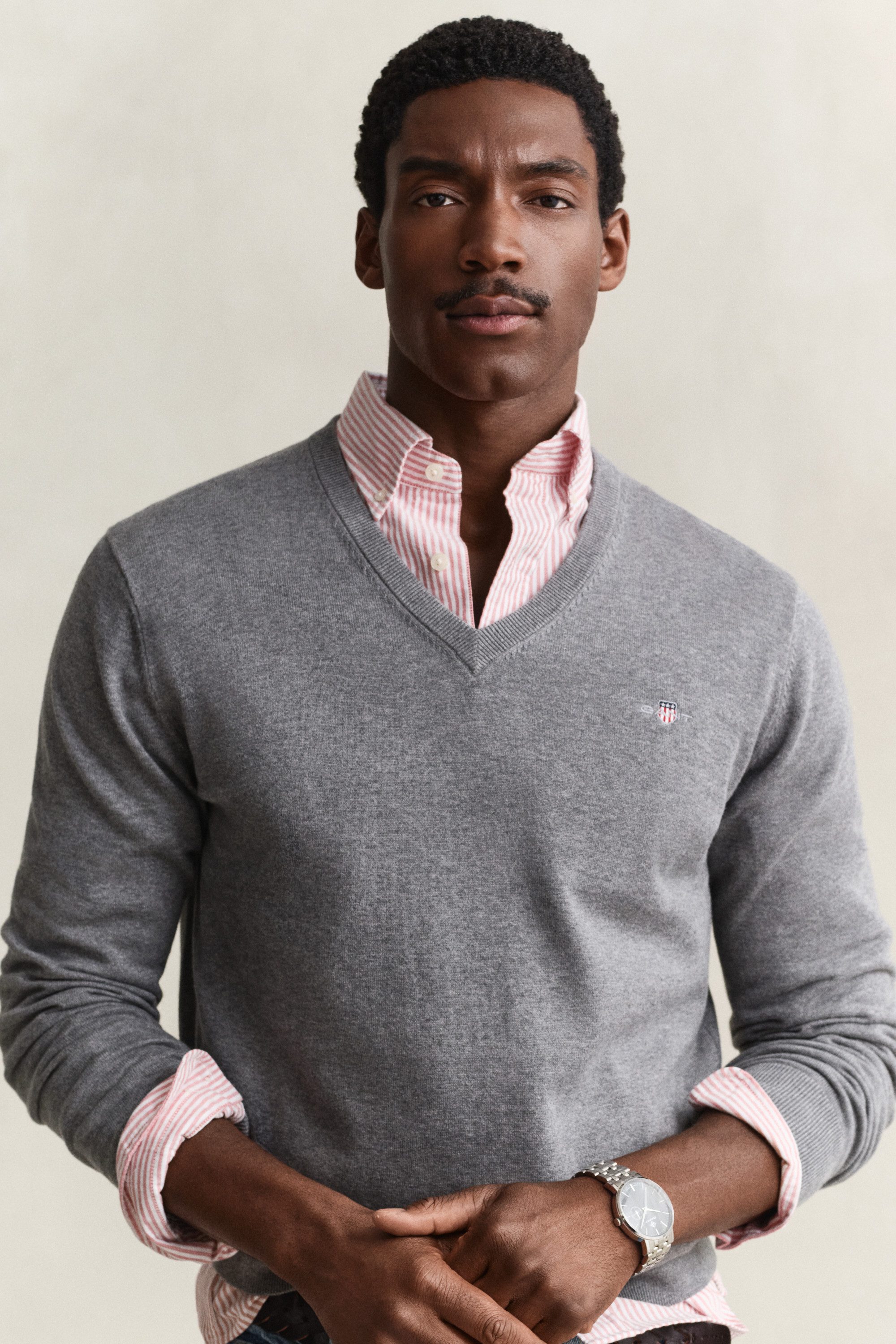 Gant V-Ausschnitt-Pullover CLASSIC COTTON V-NECK Regular fit mit V-Ausschnitt